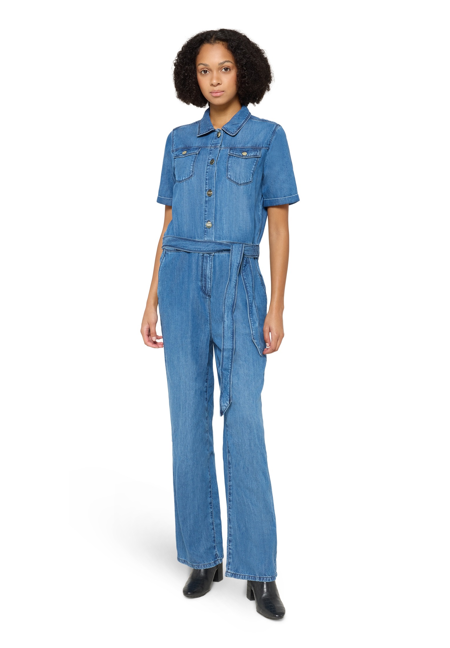 Cartoon Overall "Damen Jumpsuit mit Bindegürtel" 1 Stk. tlg. Design günstig online kaufen
