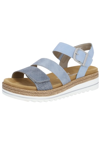 Sandalette, Sommerschuh, Sandale, Keilabsatz, mit praktischen Klettverschlüssen