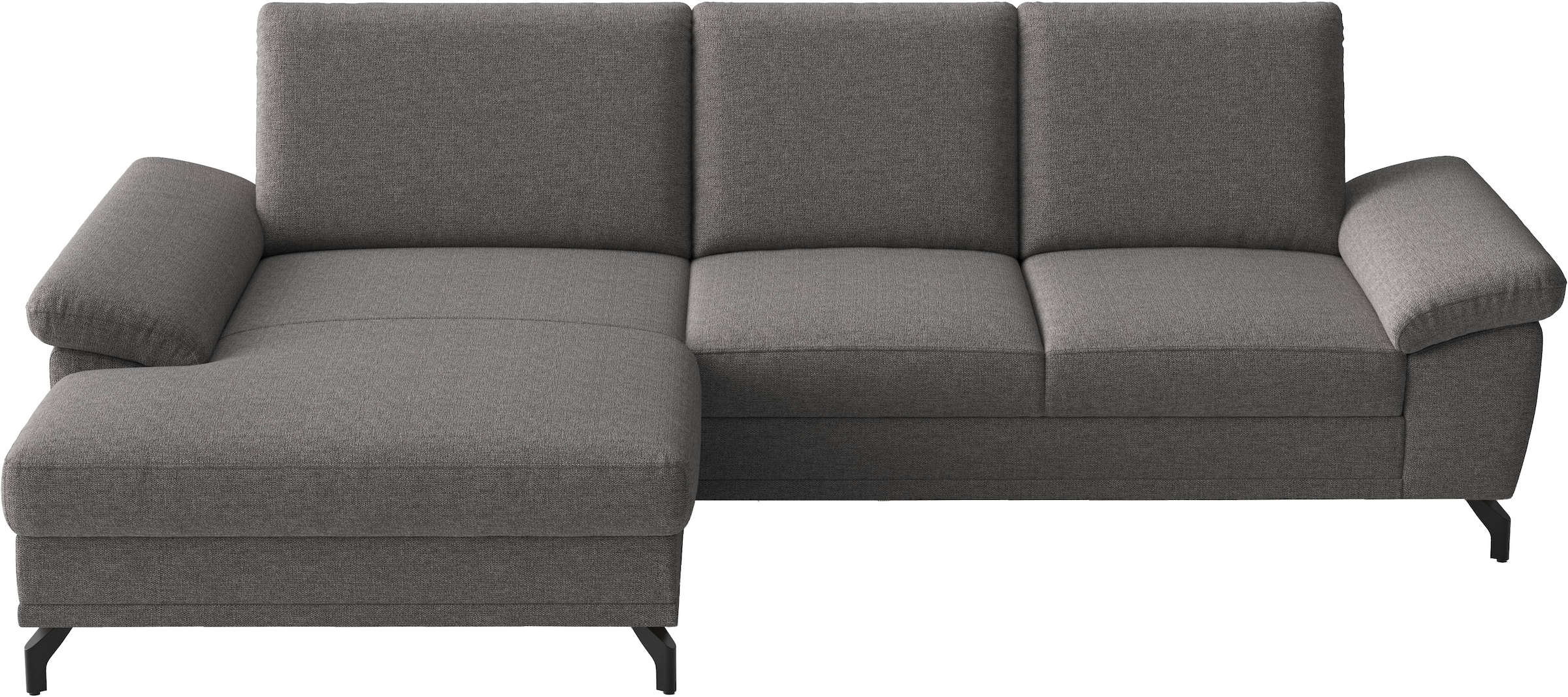 sit&more Ecksofa "Chelsea L-Form, B: 264 cm, Armteil- & Sitztiefenverstellung" optional Schlaffunktion und Bettkasten