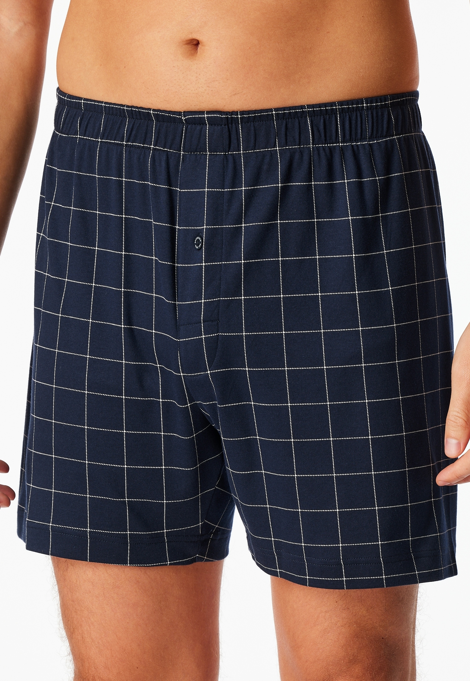 Schiesser Boxershorts "Fine Interlock" elastischer Bund, kariert, Baumwolle günstig online kaufen