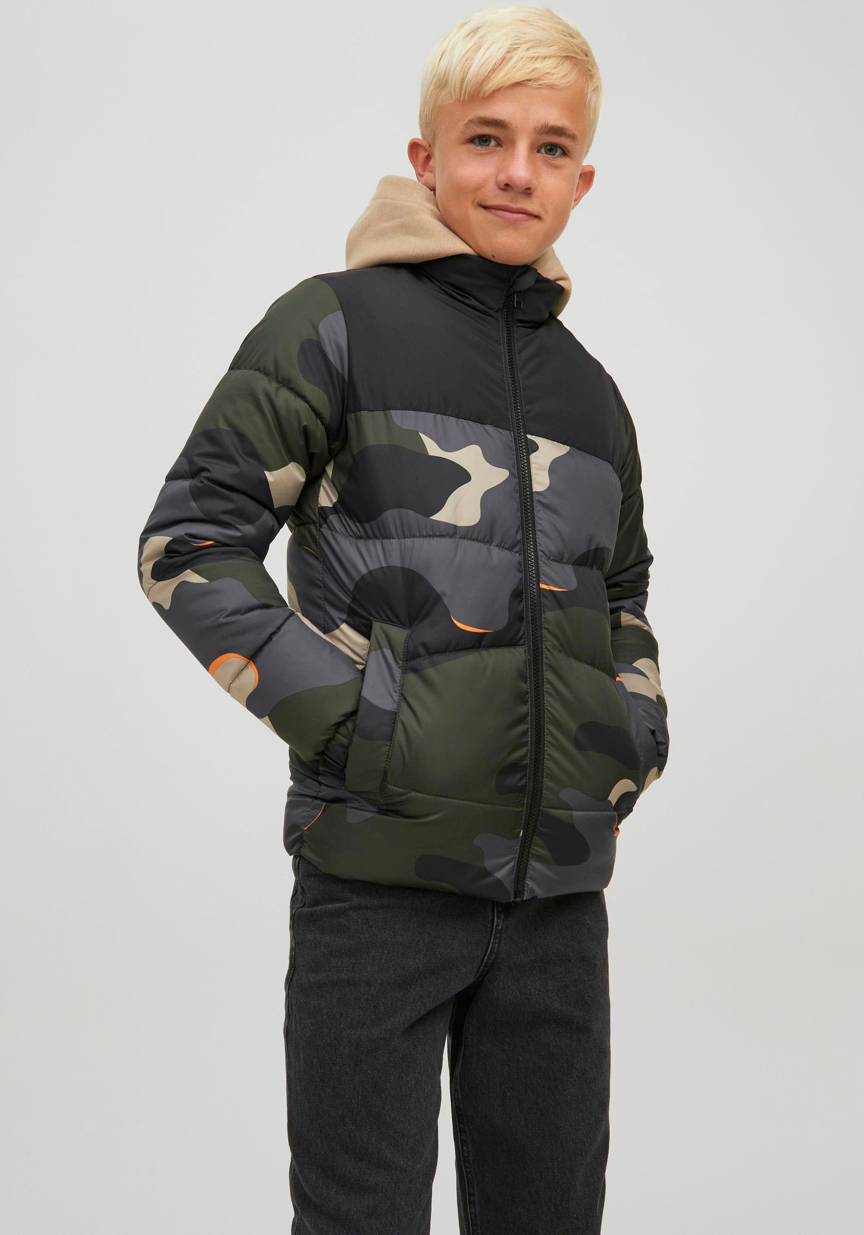 Jack & Jones Junior Steppjacke »JJCHILI PUFFER COLLAR JNR«