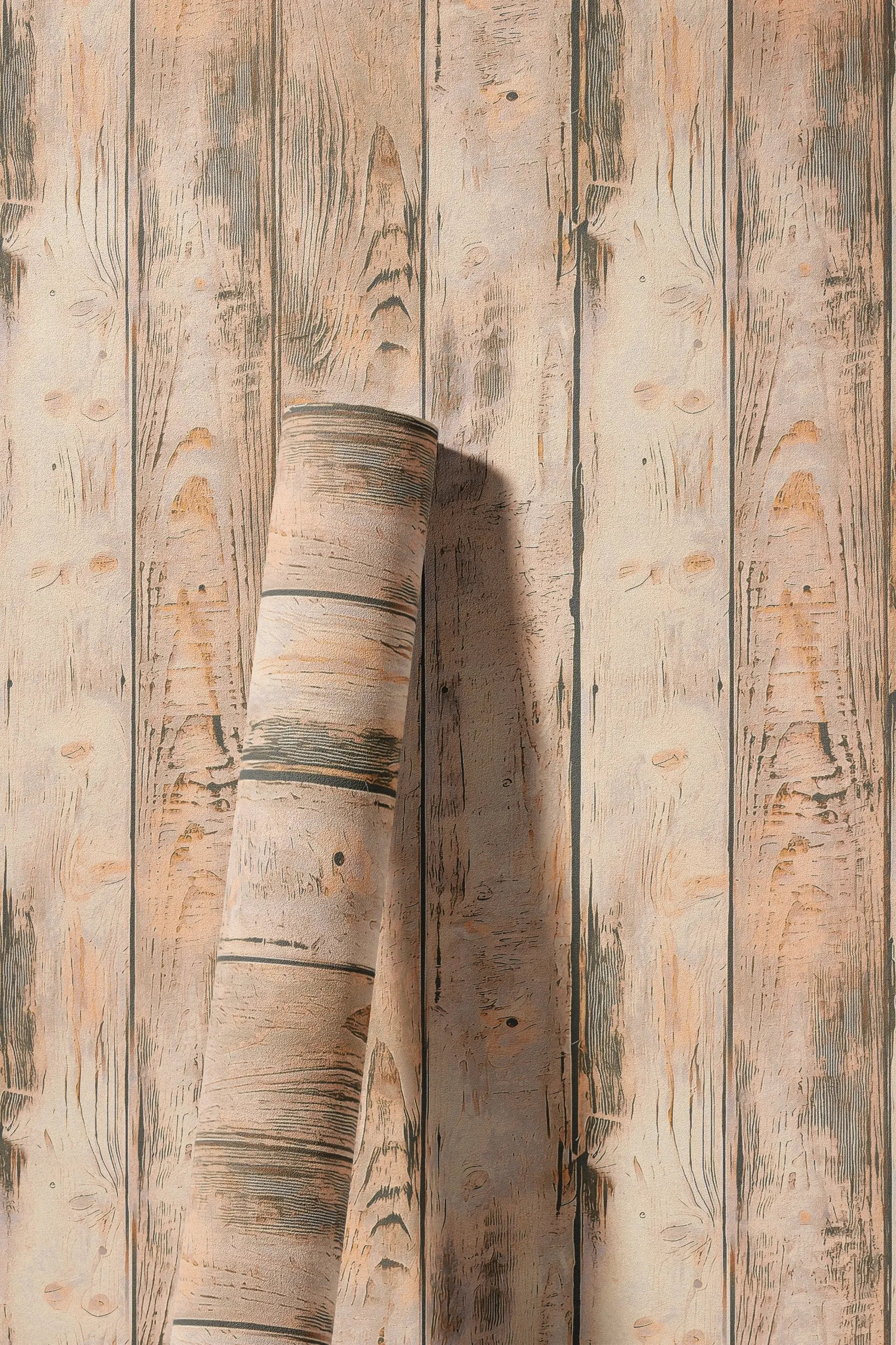 A.S. Création Vliestapete »Rustikales Holz« Holz leicht strukturiert Vliestapete Holzoptik rustikal Natur, Beige, Braun und Schwarz