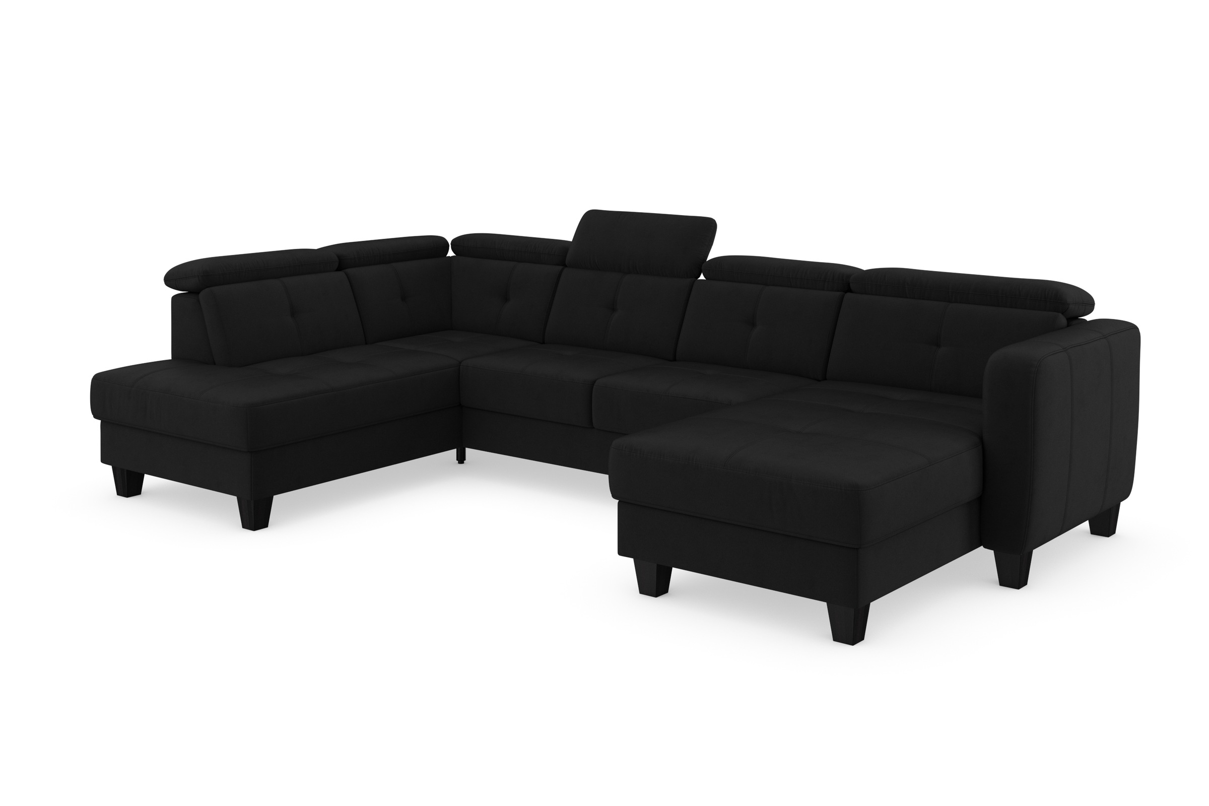sit&more Wohnlandschaft »Belluci U-Form« Kopfteilverstellung und Federkern, wahlweise mit Bettfunktion