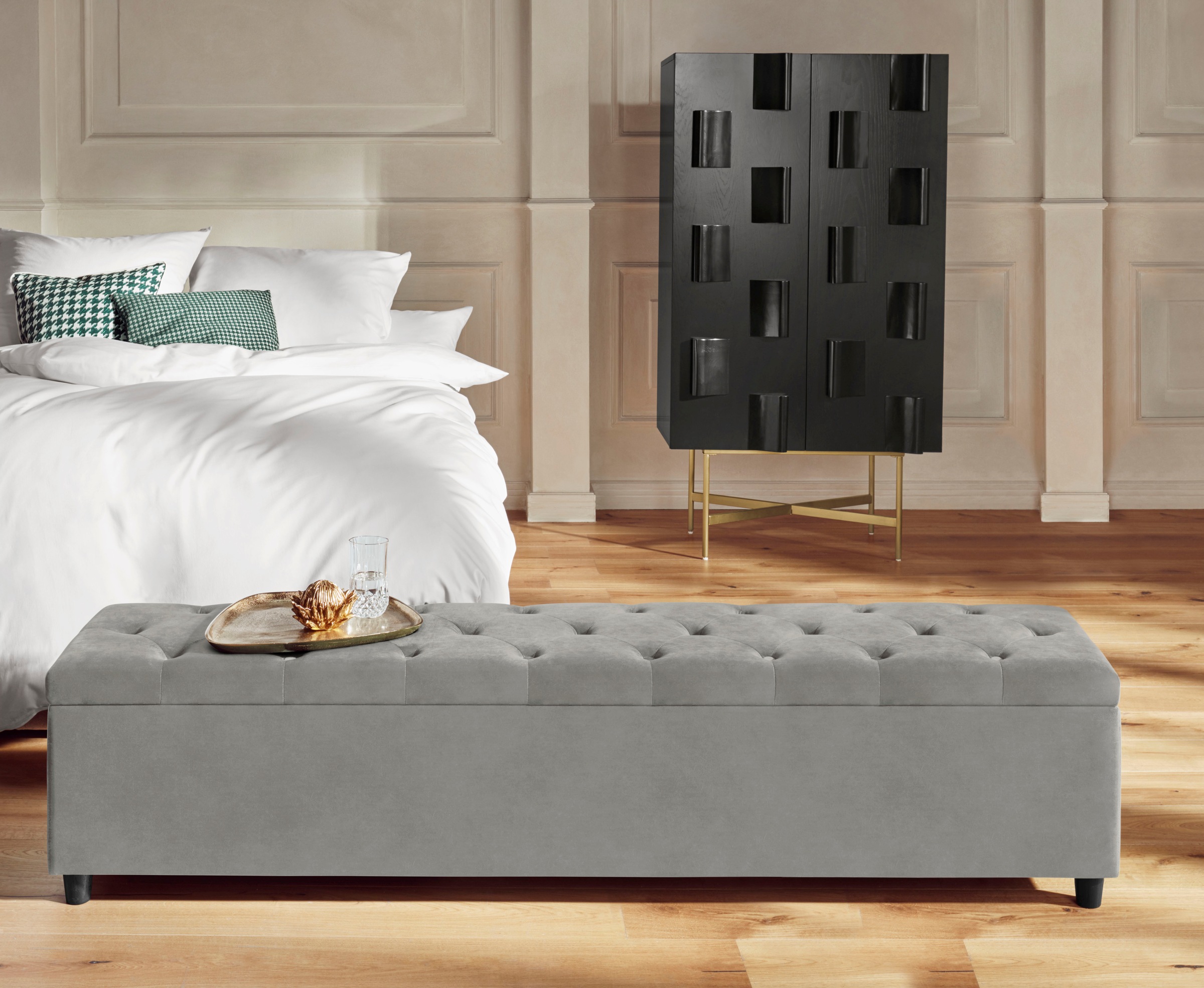 Home affaire Bettbank "Relaxy" gesteppt, mit Staufach günstig online kaufen