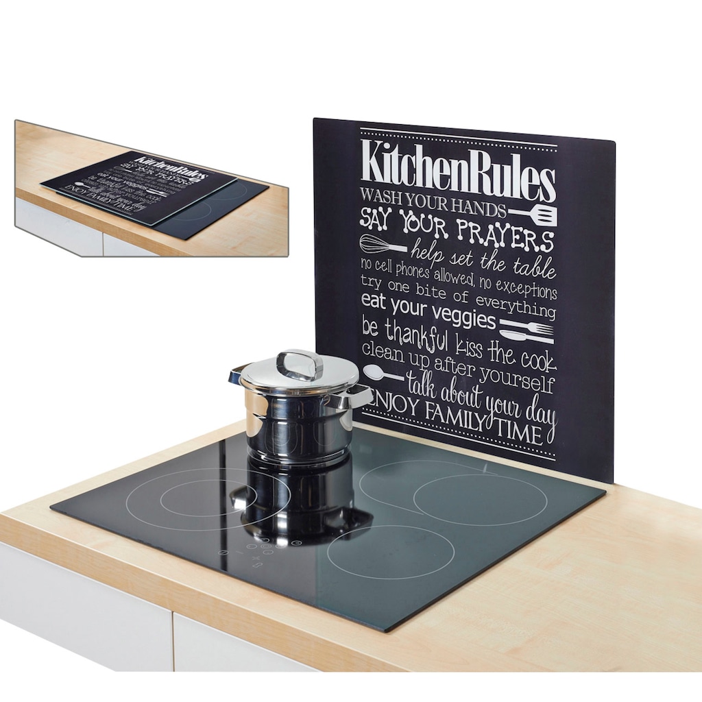 Zeller Present Herdblende-/Abdeckplatte »Kitchen Rules«, (1 tlg.)