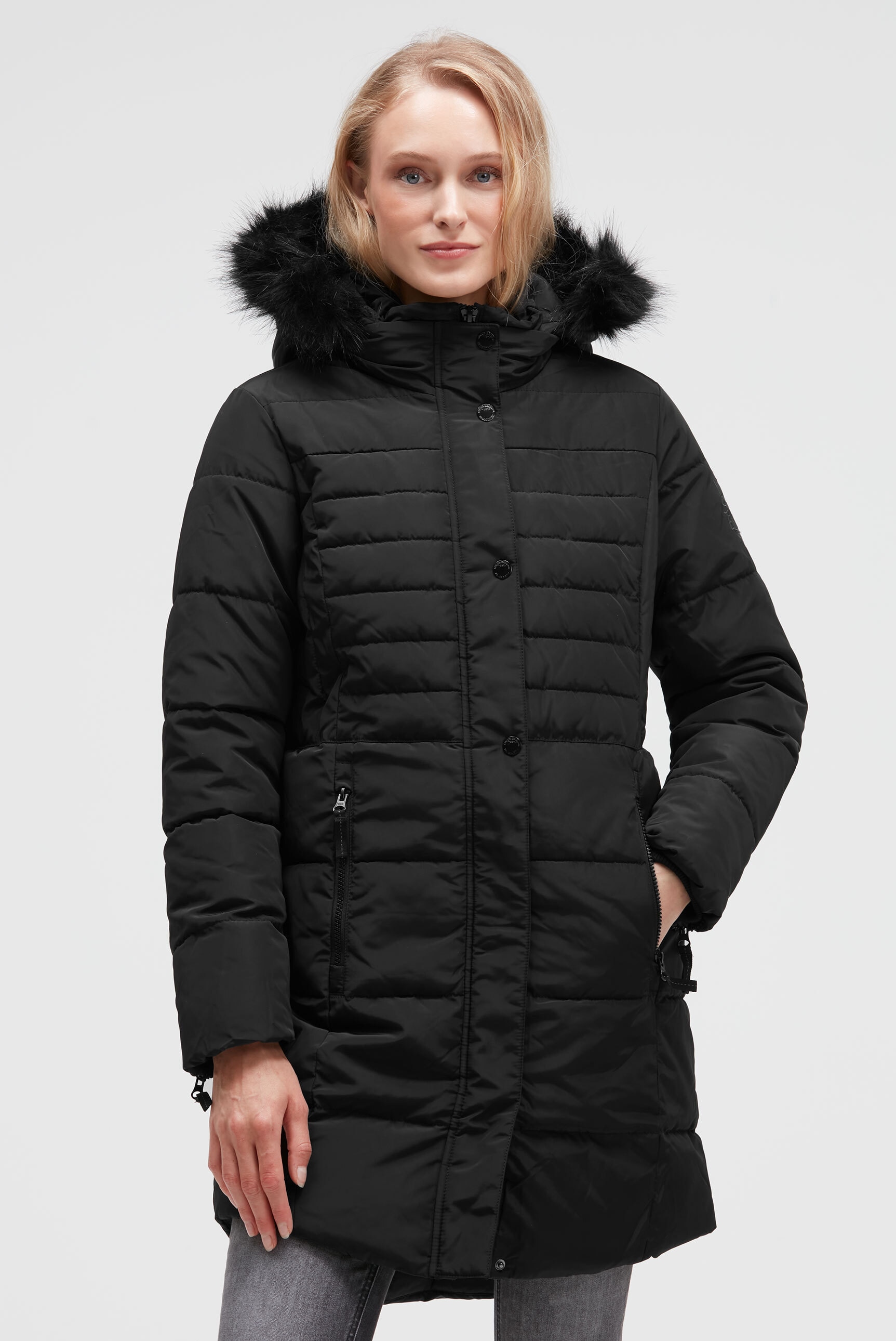 SOCCX Wintermantel, mit Reißverschluss am Ärmelsaum günstig online kaufen