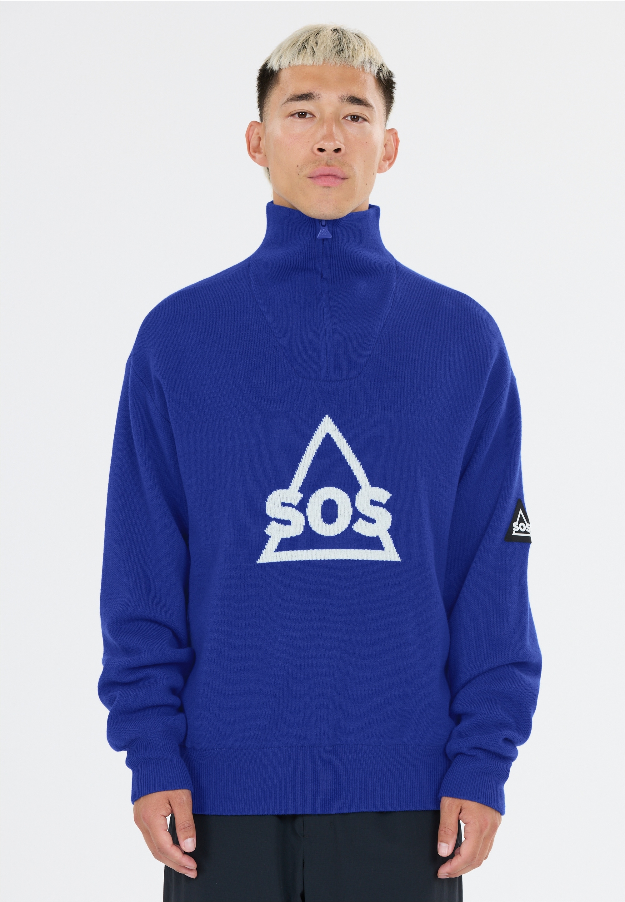 SOS Langarmshirt "Tignes" mit hochabschließendem Kragen