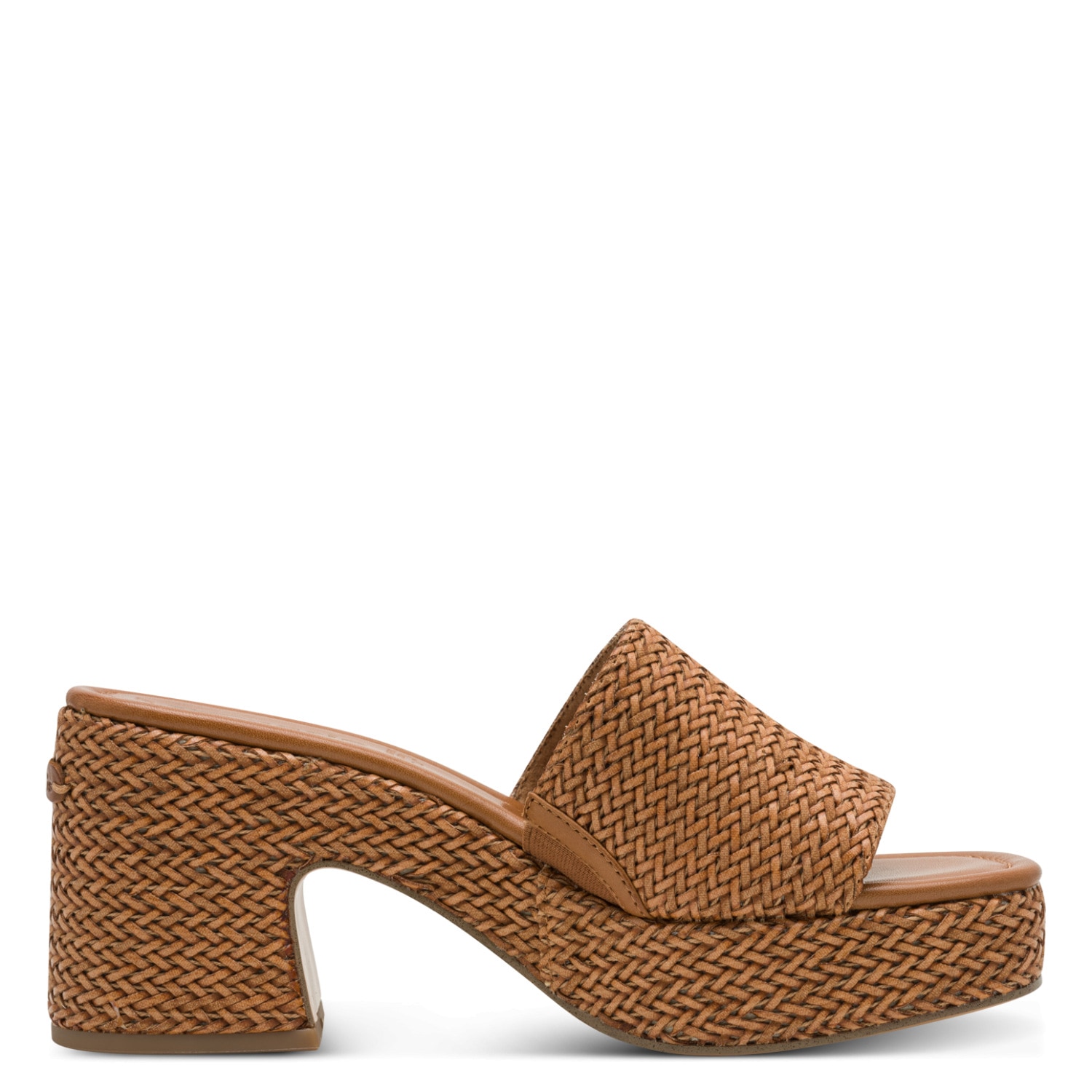 Tamaris Pantolette  Blockabsatz, Plateau, Sommerschuh in trendiger Flechtoptik