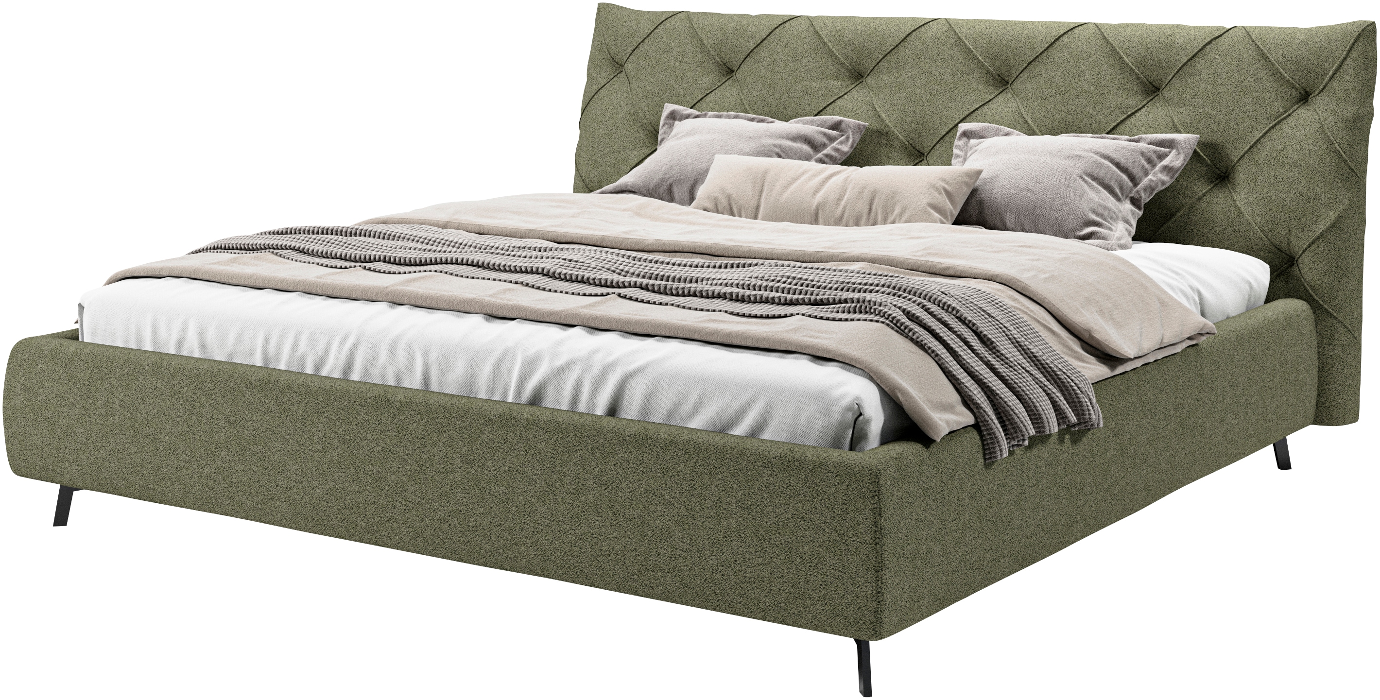Home affaire "Elloree, in 4 Breiten bis 200cm, auch in Leder" Kopfteilhöhe 105 cm, belastbar bis 280 kg, auch in Überlänge 220cm