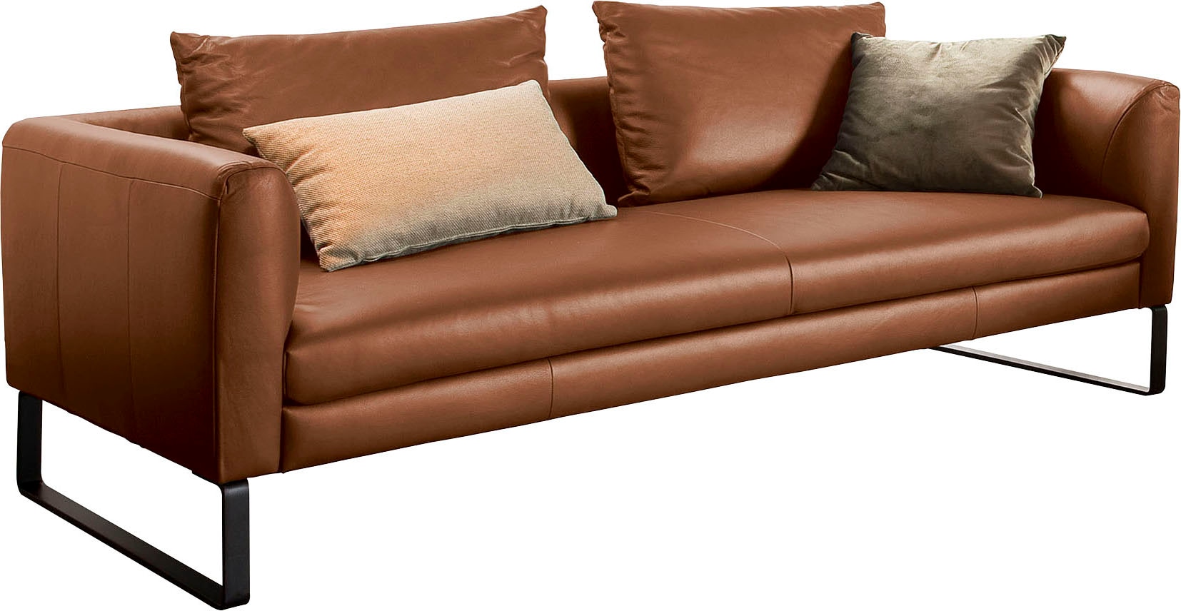 3C Candy 3-Sitzer Avola Designsofa mit Lederbezug, tolle Verarbeitungsdetai günstig online kaufen
