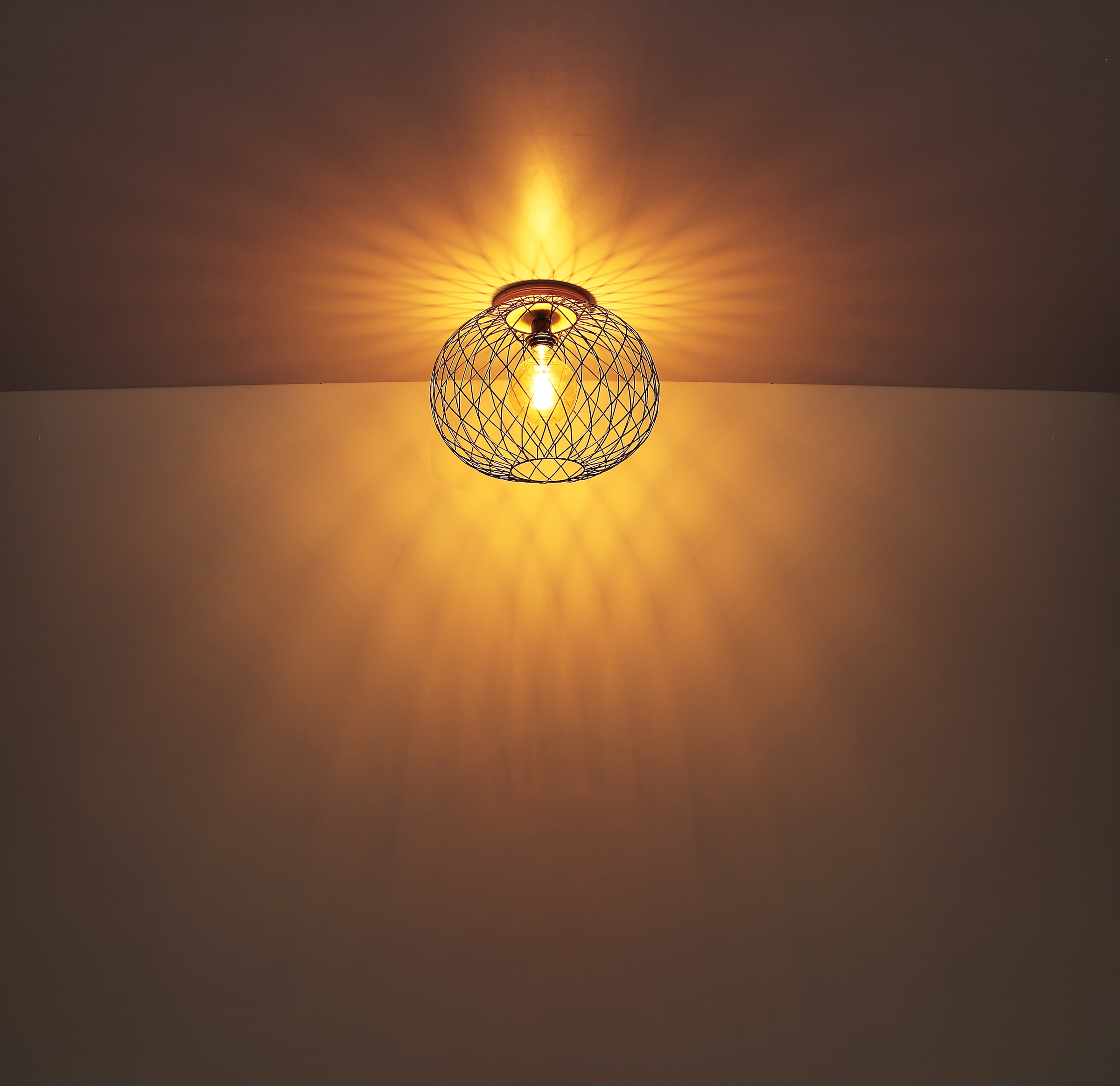 GLOBO LIGHTING Deckenstrahler »LACKY«, Leuchtmittel E27 | ohne Leuchtmittel, Deckenspot/schwarz/MDF braun/ Flur/Wohnzimmer/Schlafzimmer