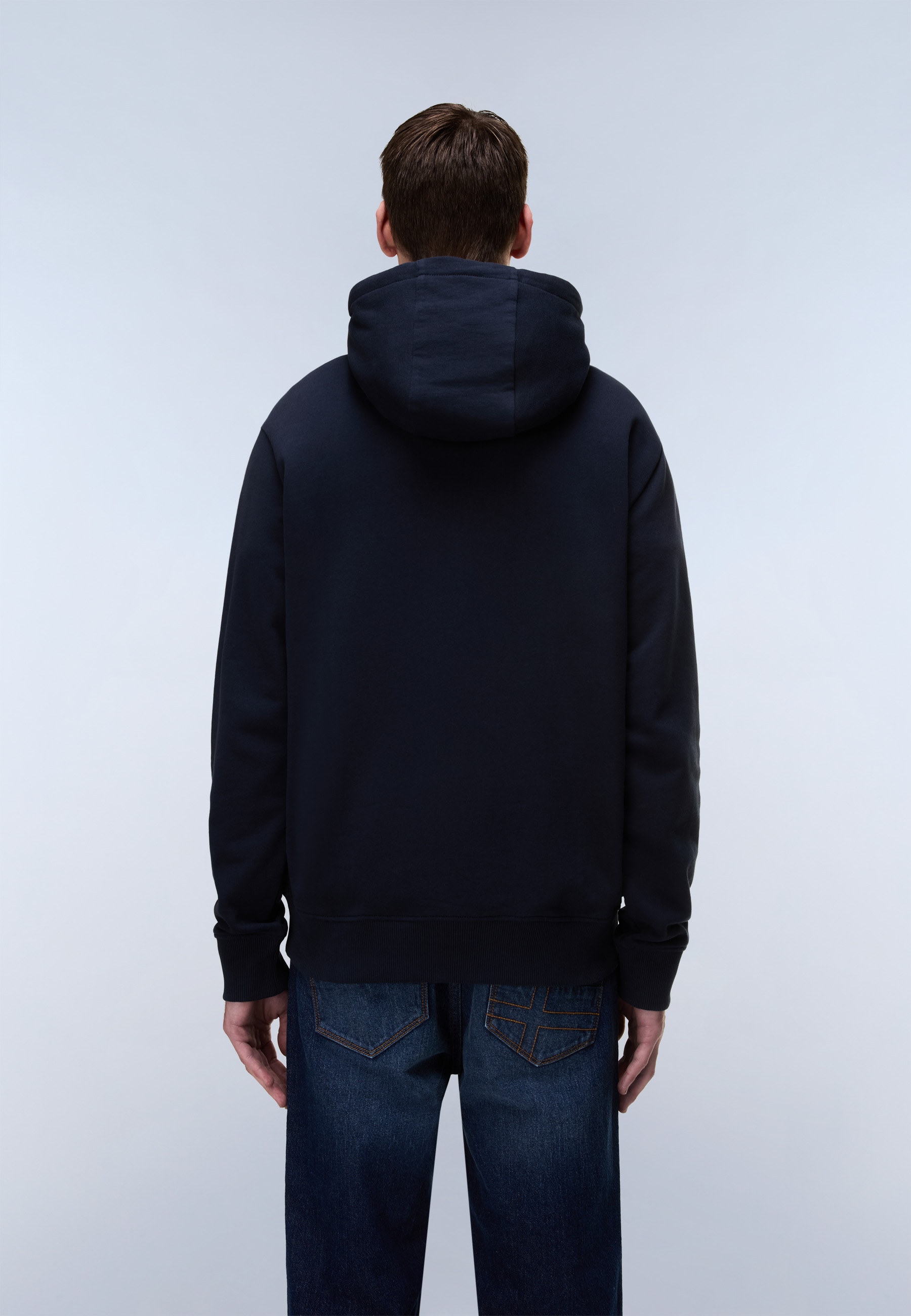 Napapijri Kapuzensweatshirt "BALIS H SUM BLU MARINE", Mit Markenlabel an de günstig online kaufen