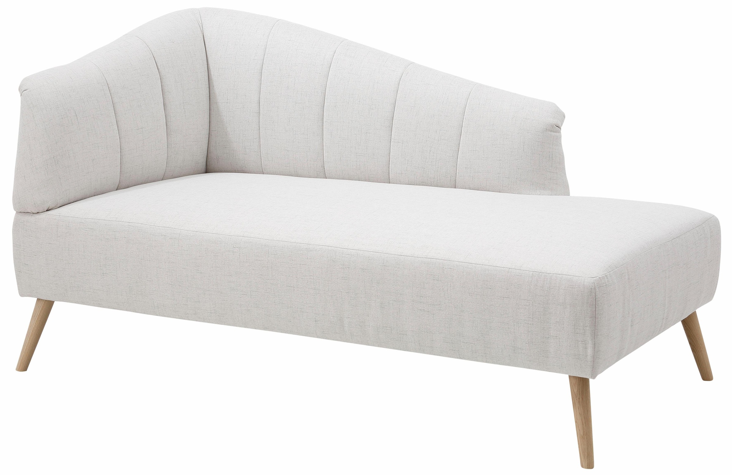 OTTO home Recamiere "Lucy, Chaiselonge mit Massivholzfüßen und Steppung," A günstig online kaufen