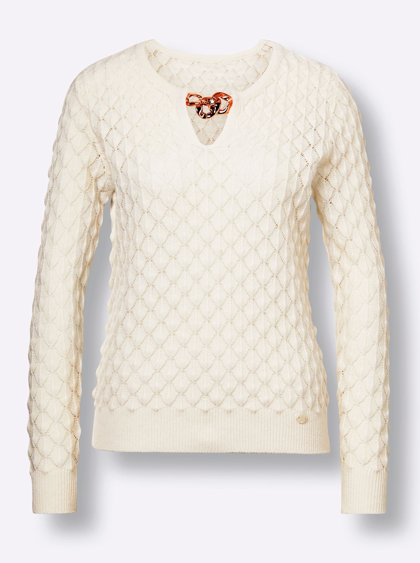 CREATION L PREMIUM Ajourpullover »Kaschmir-Woll-Pullover«