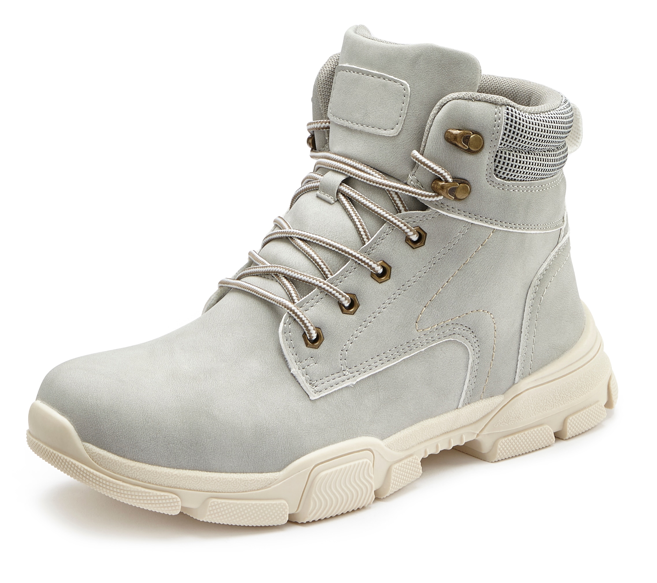 AUTHENTIC LE JOGGER Schnürboots, Schnürstiefelette, Wanderschuhe, Outdoorstiefel mit Profilsohle VEGAN