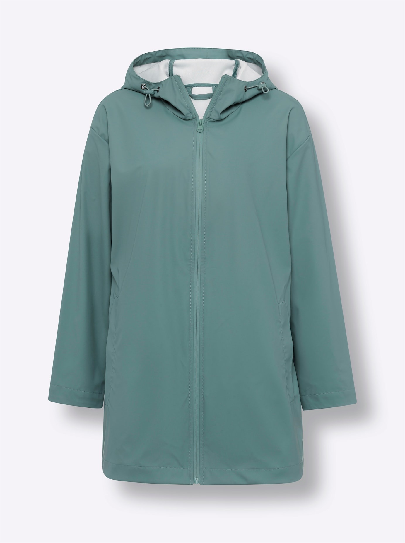 Classic Basics Women's Rain Jacket Green Size 40 3