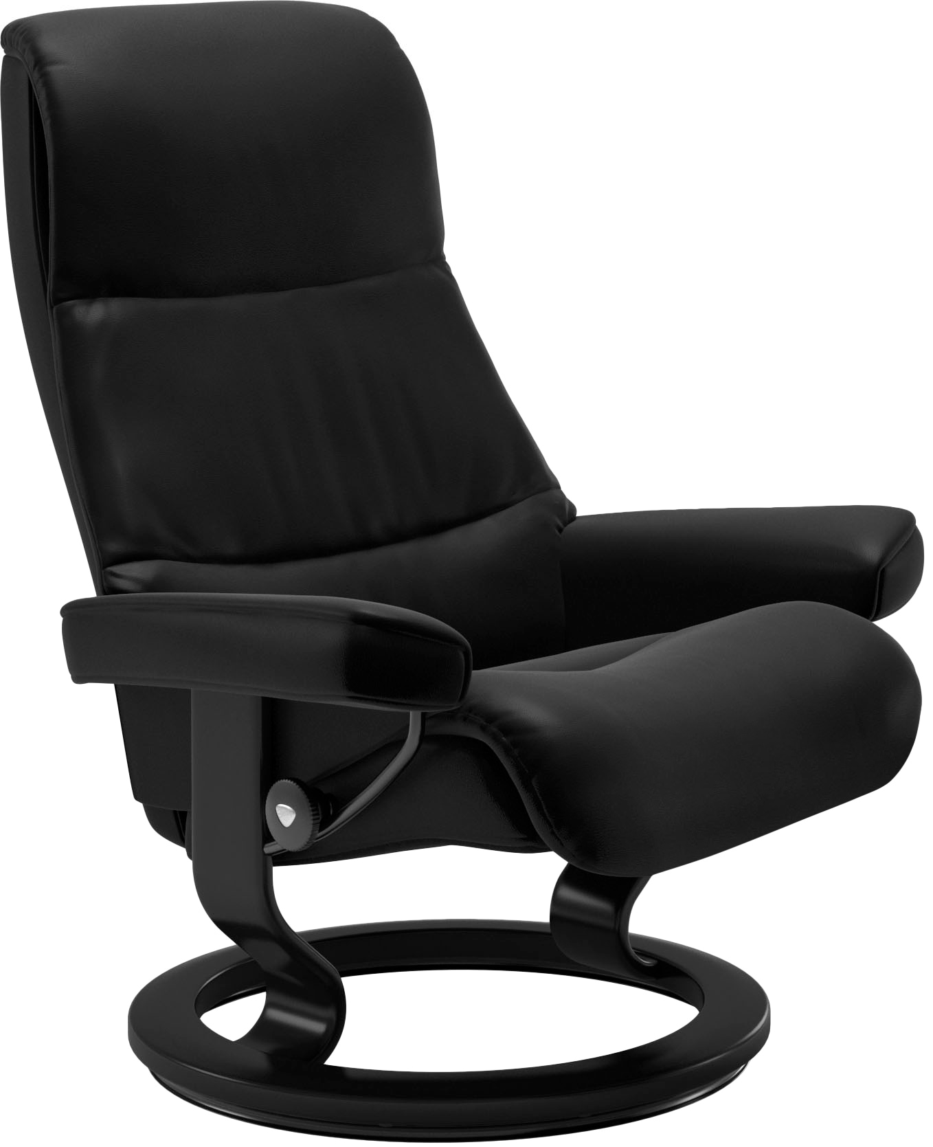 Stressless® Relaxsessel »View«, (Set, Relaxsessel mit Hocker), mit Classic Base, Größe S,Gestell Schwarz