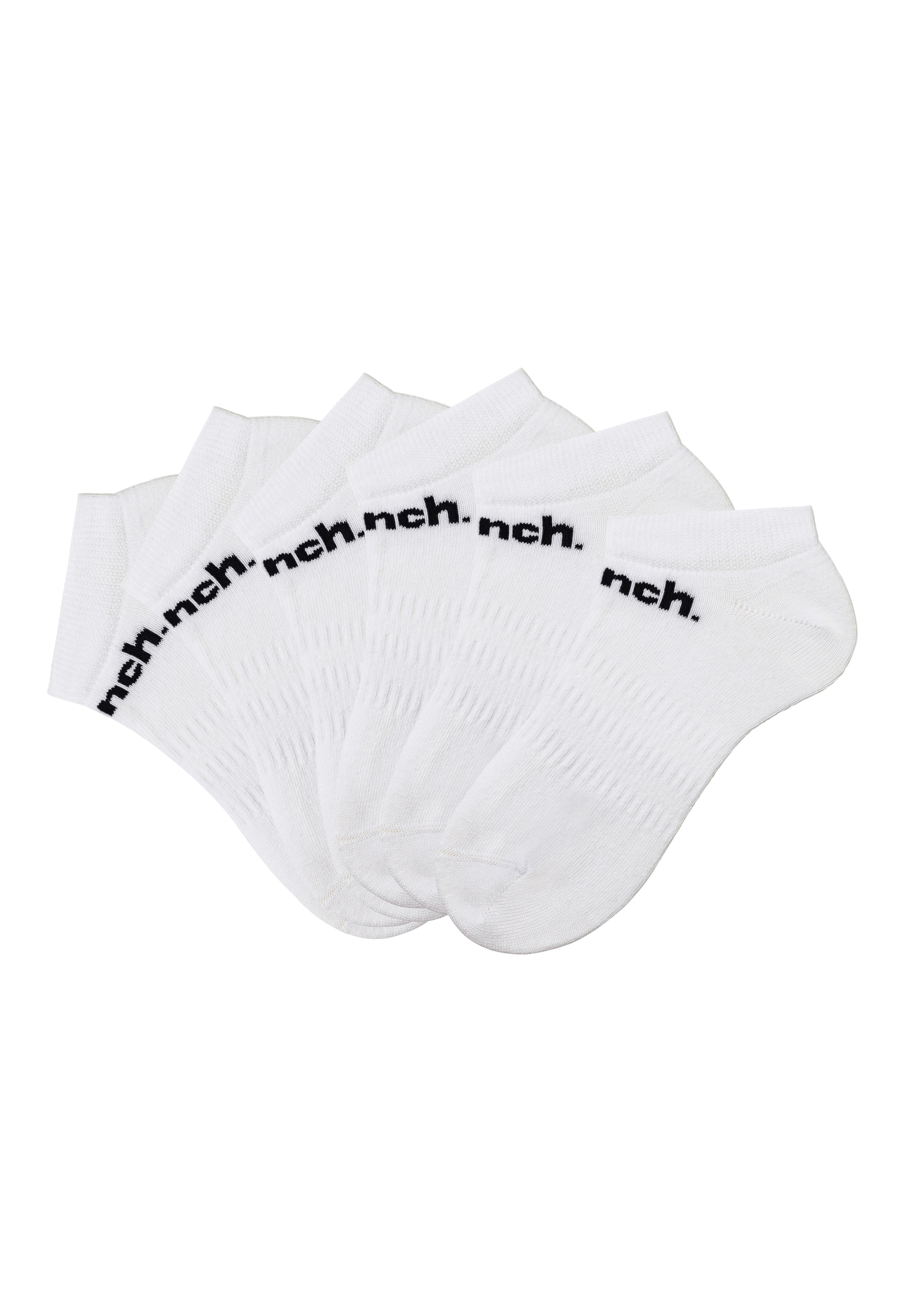 Bench. Sportsocken, (Packung, 6 Paar), Sneakersocken mit klassischem Logoschriftzug