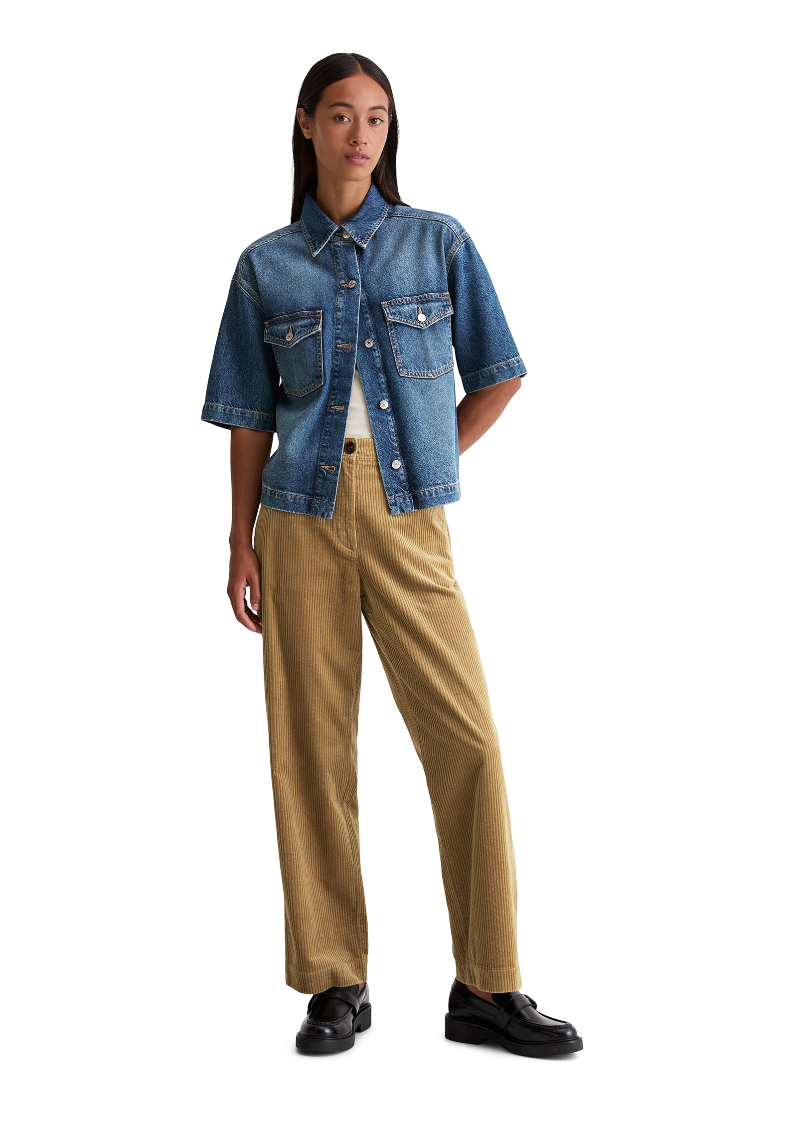 Marc O'Polo 5-Pocket-Hose »Lande«, loose fit aus Organic Cotton, Cordhose