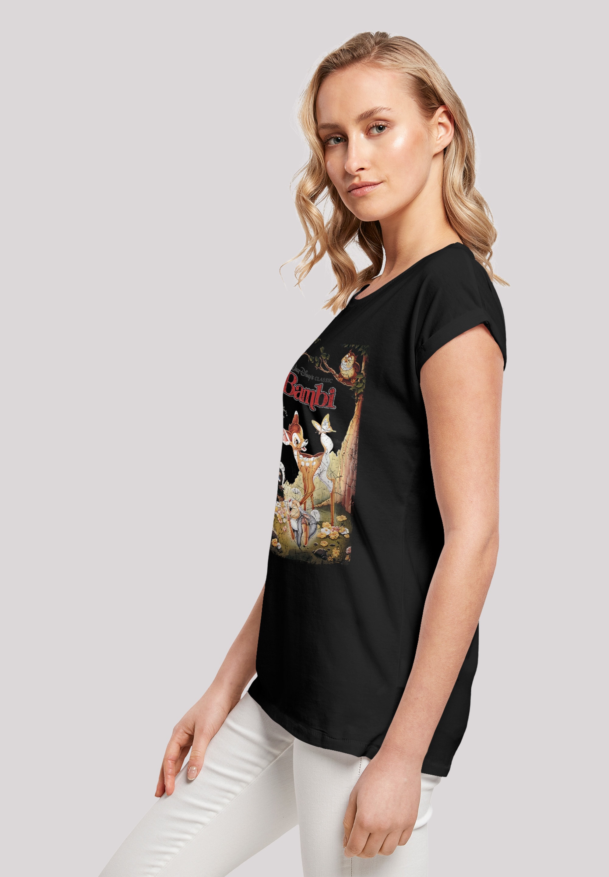 bestellen Poster«, BAUR | Retro T-Shirt Damen,Premium F4NT4STIC Ärmel,Bedruckt »Disney Bambi Merch,Regular-Fit,Kurze