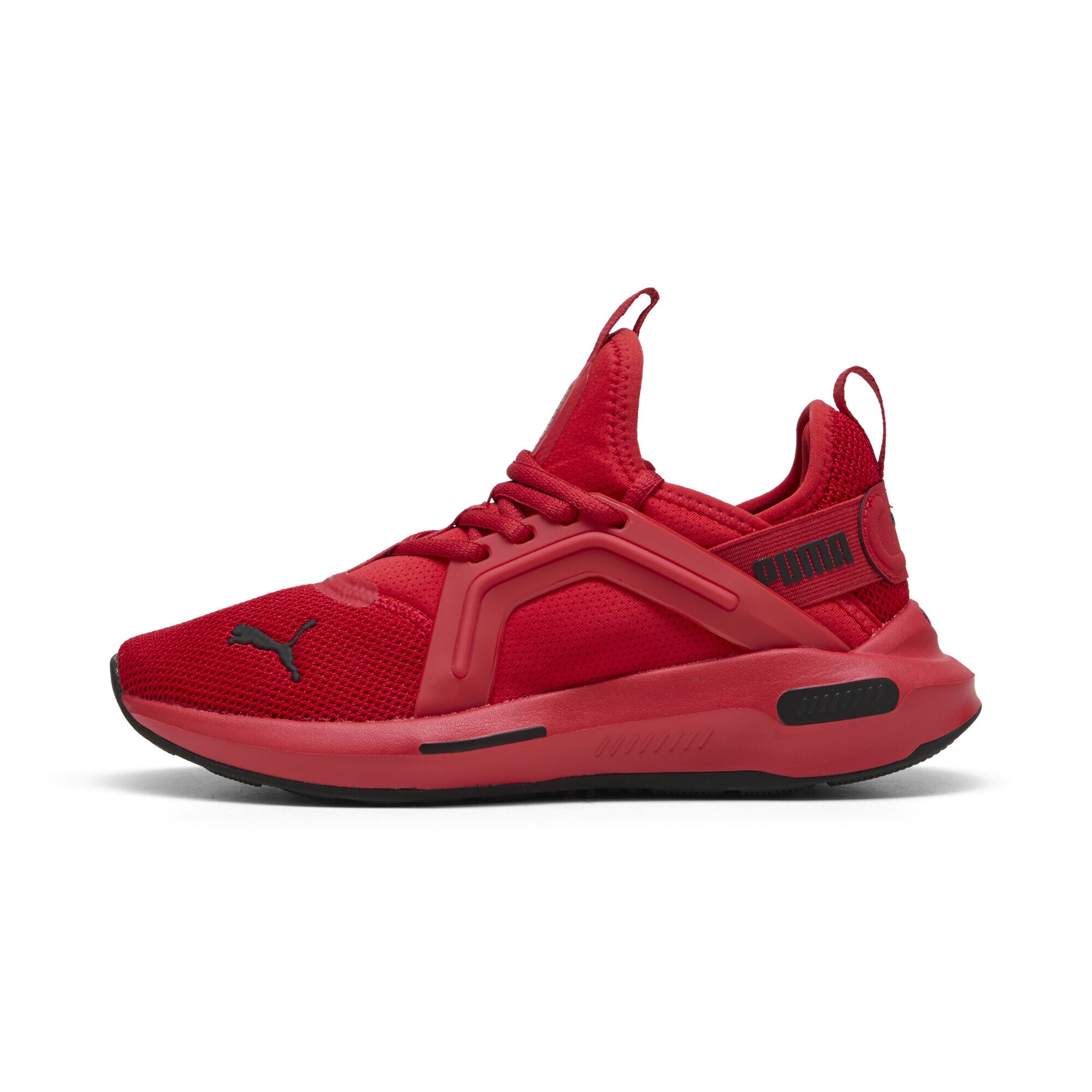 Sneaker PUMA "Softride Enzo 5 Trainingsschuhe Jugendliche", Damen, Gr. 38,5, for all time rot schwarz, Obermaterial: Synthetik, Textil; Futter: Textil; Innensohle: Textil; Laufsohle: Gummi, Schuhe Sneaker 2
