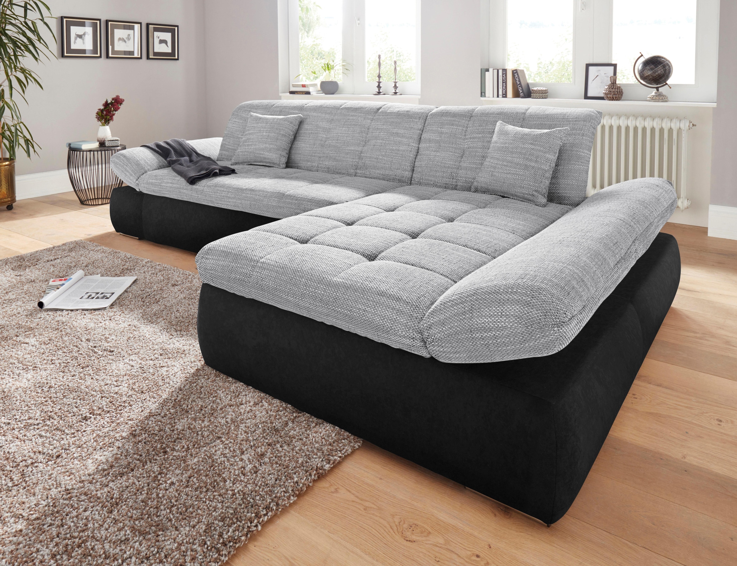 DOMO collection Ecksofa "PB Moric wahlweise mit Bettfunktion + Armteilverst günstig online kaufen