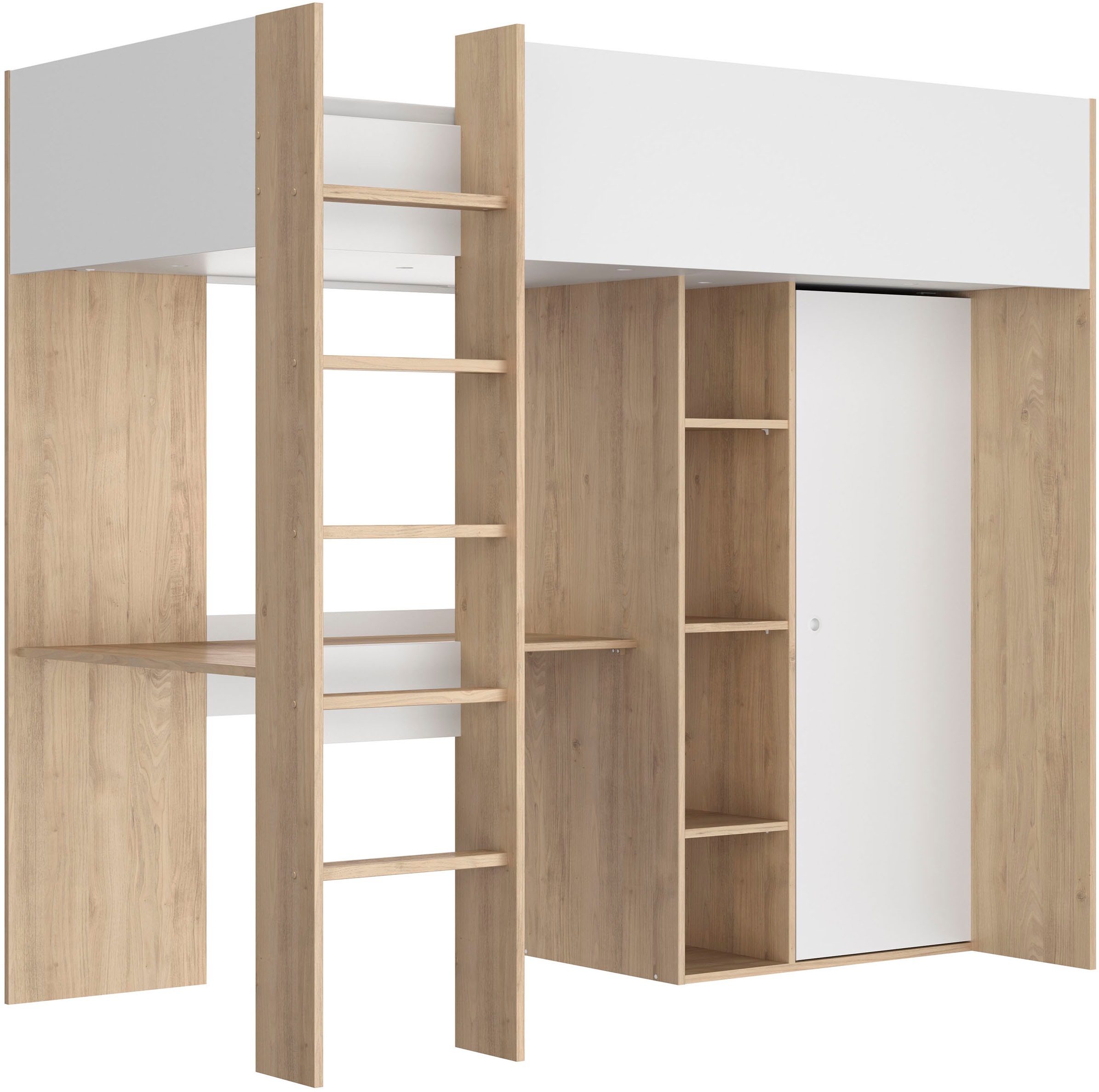 Thumbnail - Gami Hochbett "MATIS Hochbett" Platzersparnis, super praktisch und funktional