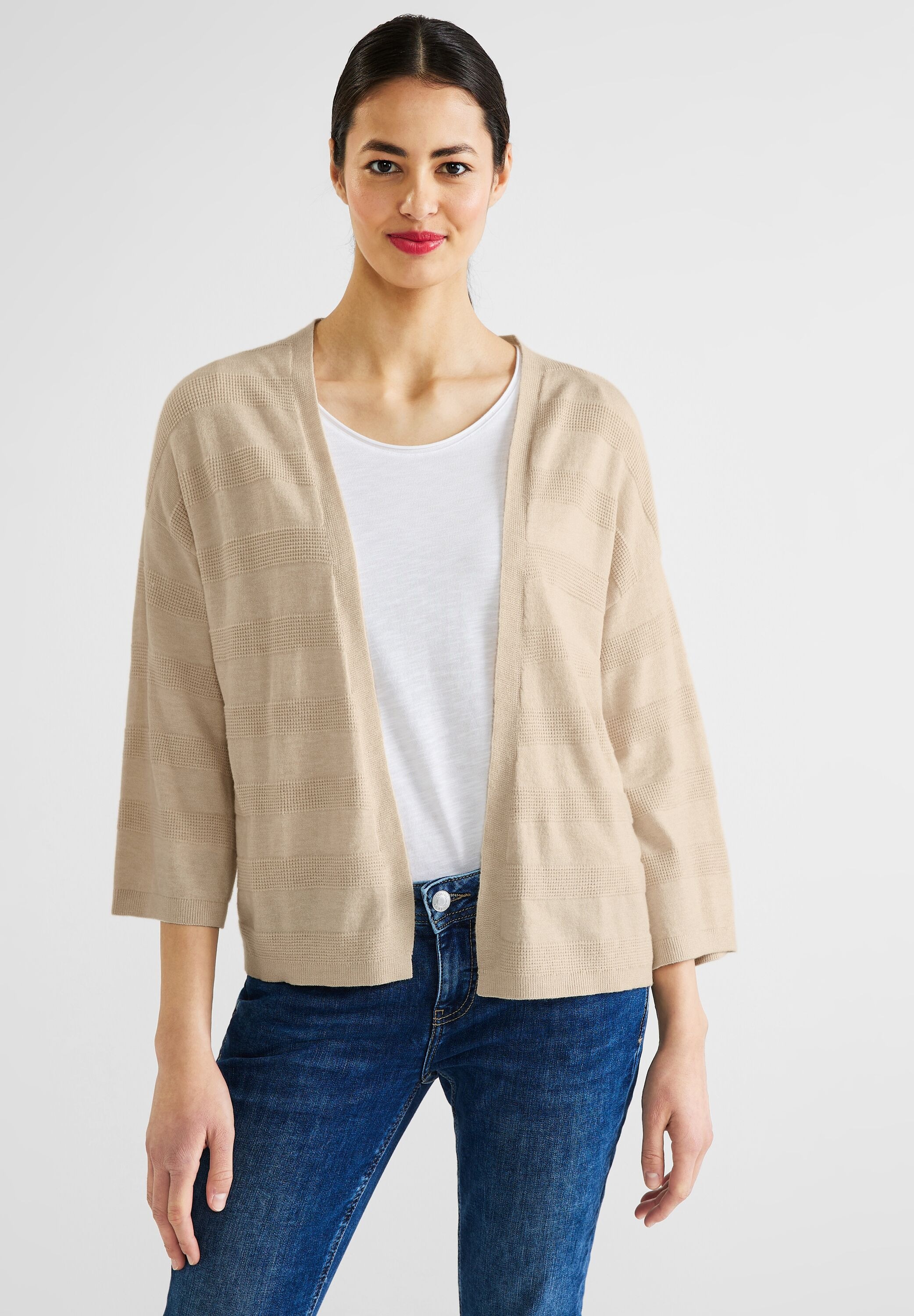 STREET ONE Strickjacke, aus Feinstrick