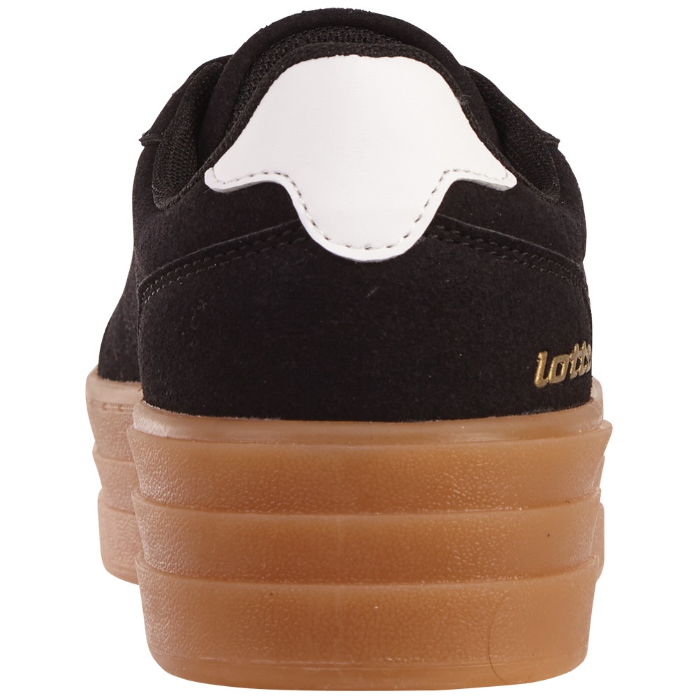 Sneaker LOTTO, Damen, Gr. 41, schwarz-weiß (schwarz, weiß), Synthetik, mehrfarbig, Schuhe Sneaker, - mit gepolsterter Schaftkante 3