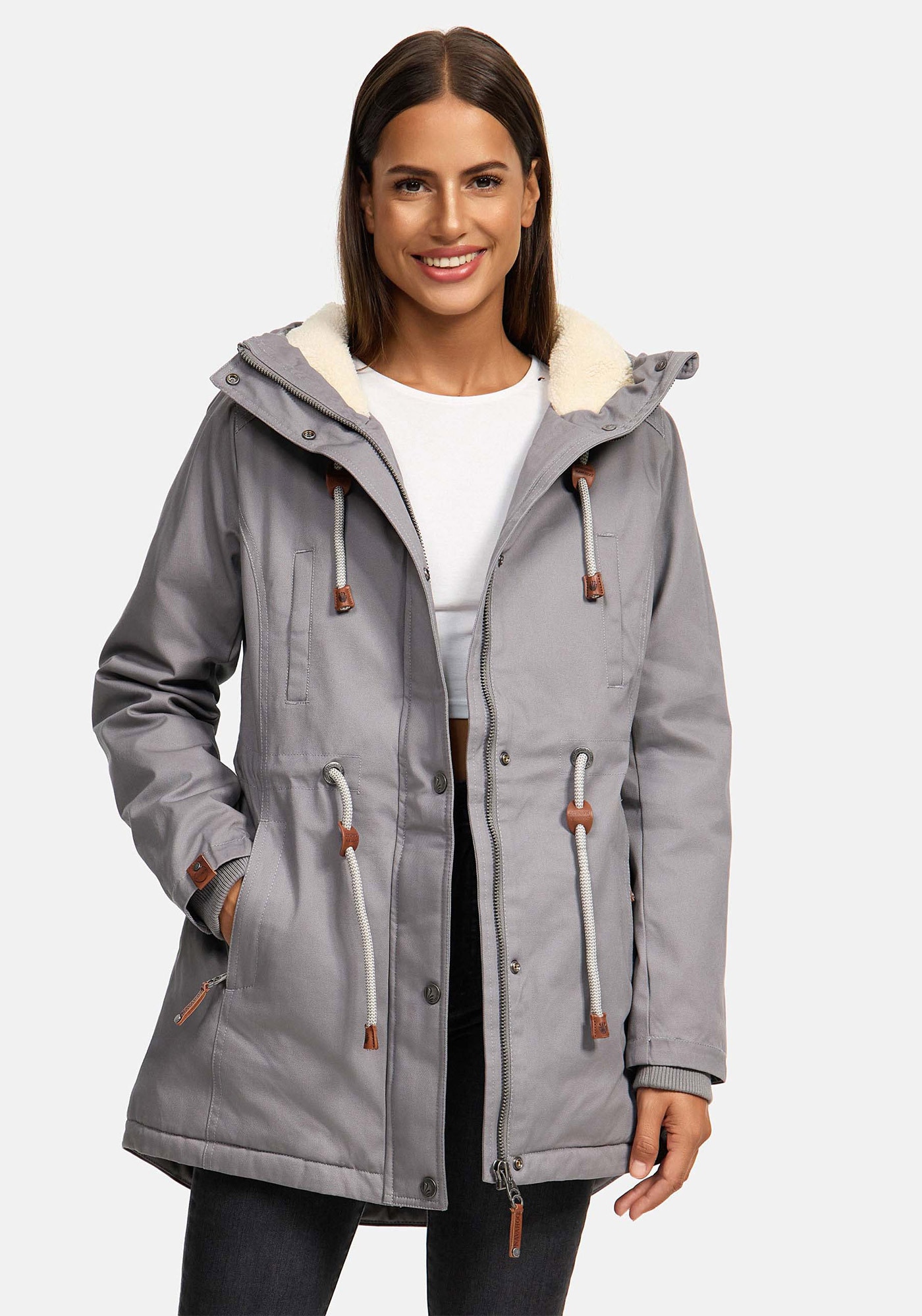Navahoo Winterjacke »Ireliaa«, mit warmen Teddyfell