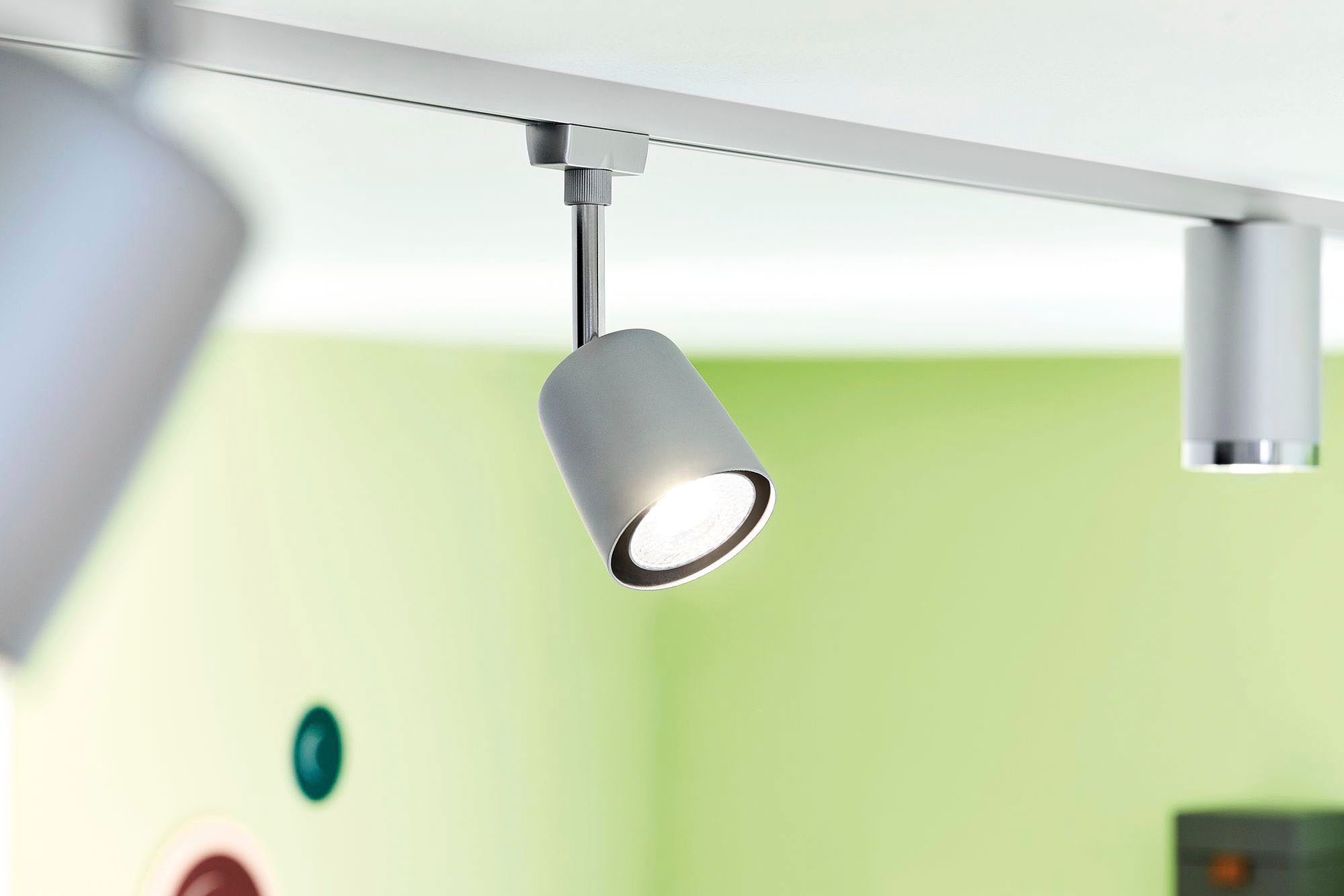 Paulmann Schienensystem-Leuchten »URail Schienenspot Cover GU10 max. 10W 230V Schwarz matt, Chrom«, Einzelspot, dimmbar
