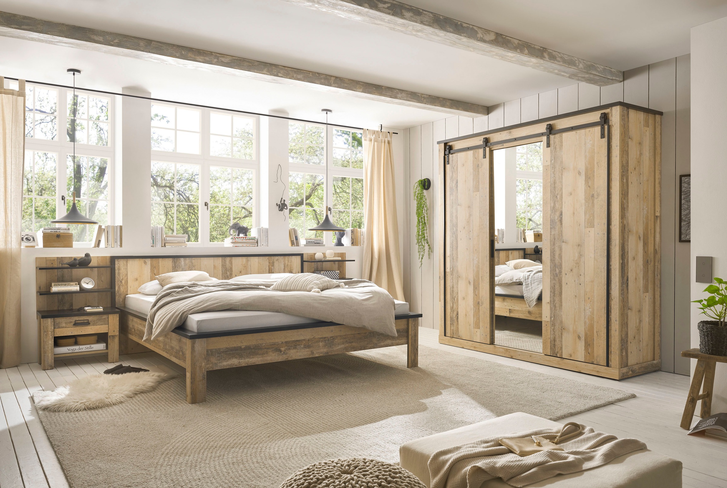 Home affaire Schlafzimmer-Set "SHERWOOD" 6 Stk. tlg. Liegefläche 180x200cm, günstig online kaufen