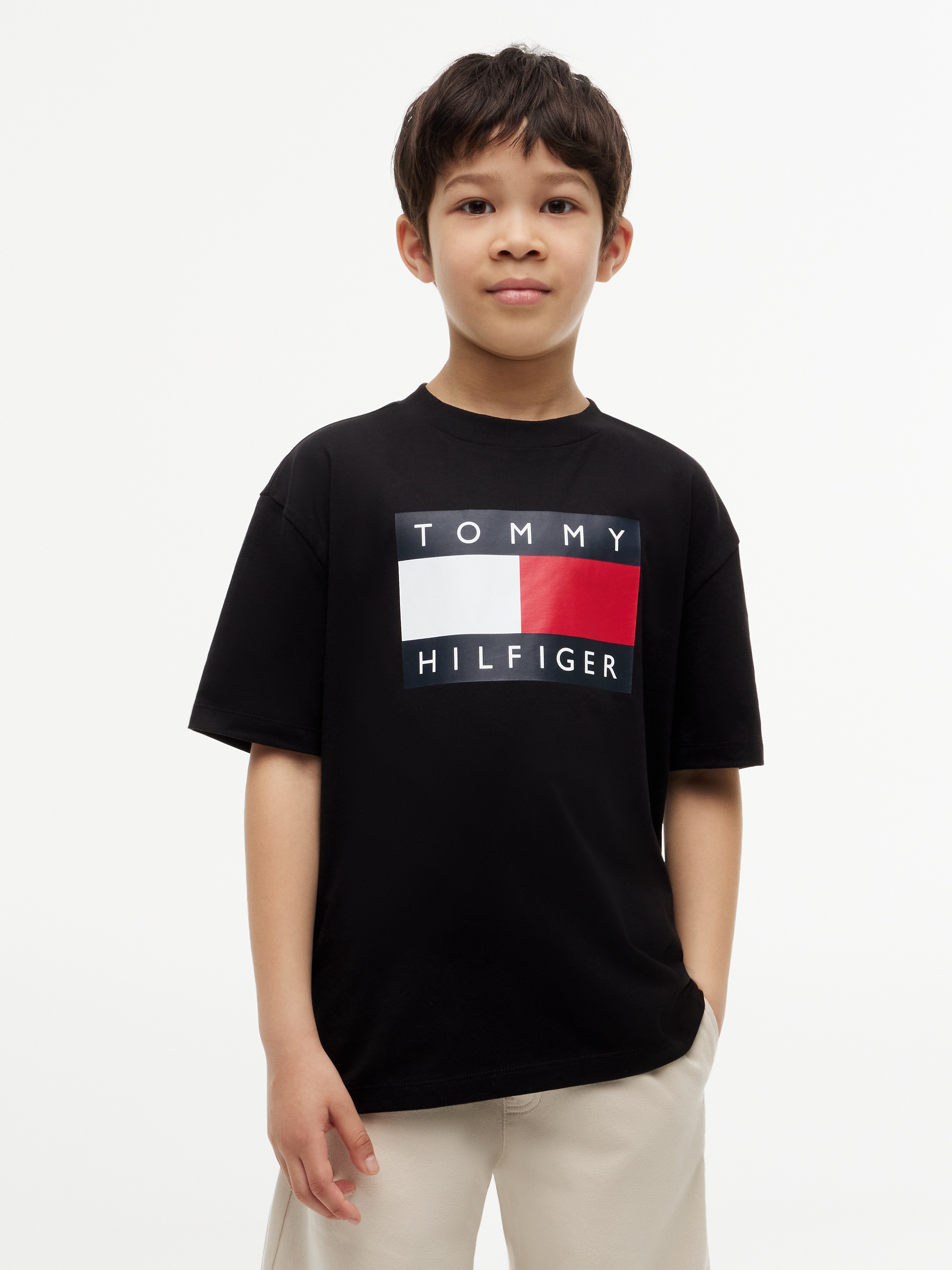 Tommy Hilfiger T-Shirt "HERITAGE" Regular Fit, Kinder bis 16 Jahre, Logo-Print