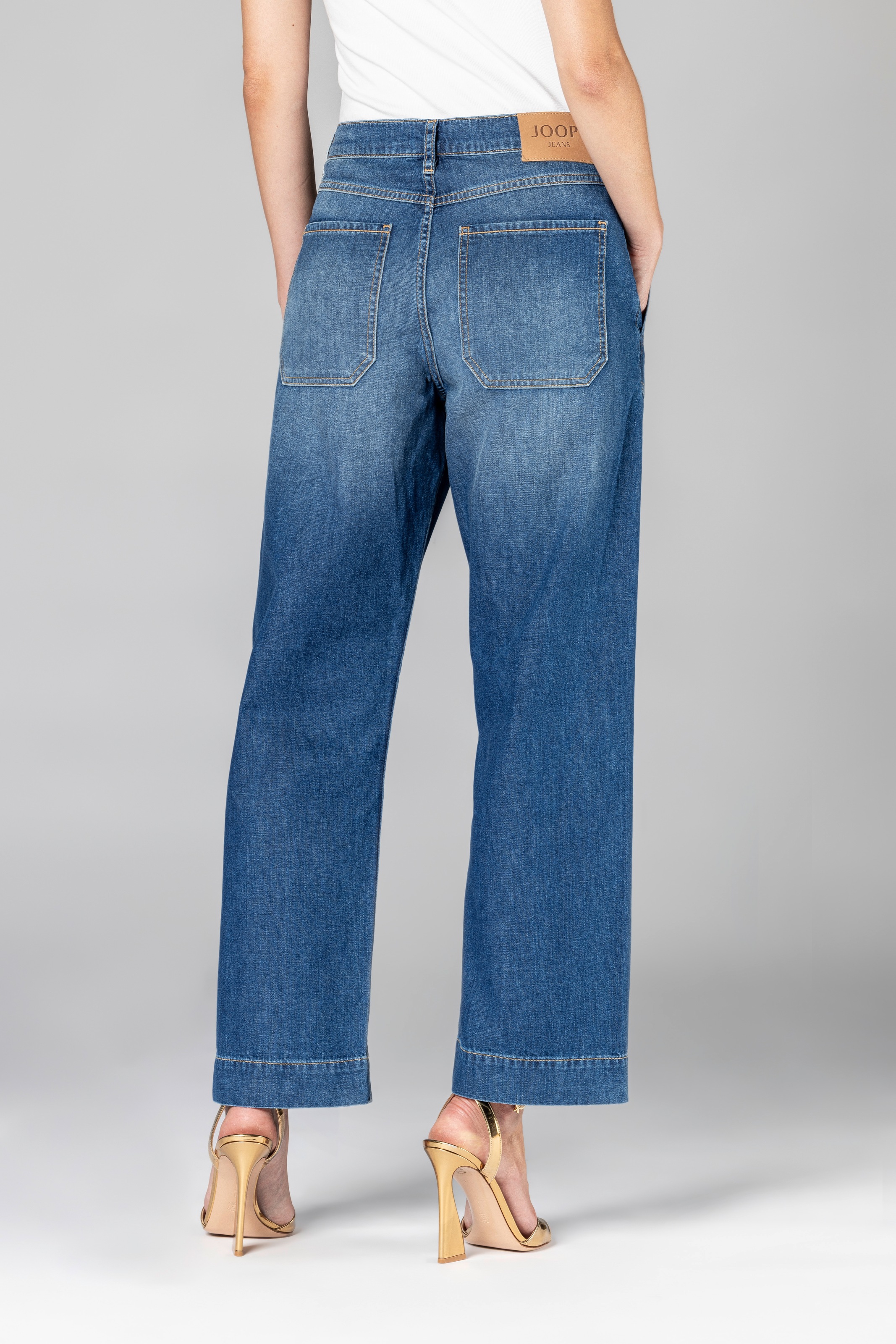 Joop Jeans Weite Jeans "Esra" mittlere Bundhöhe, weites Bein günstig online kaufen