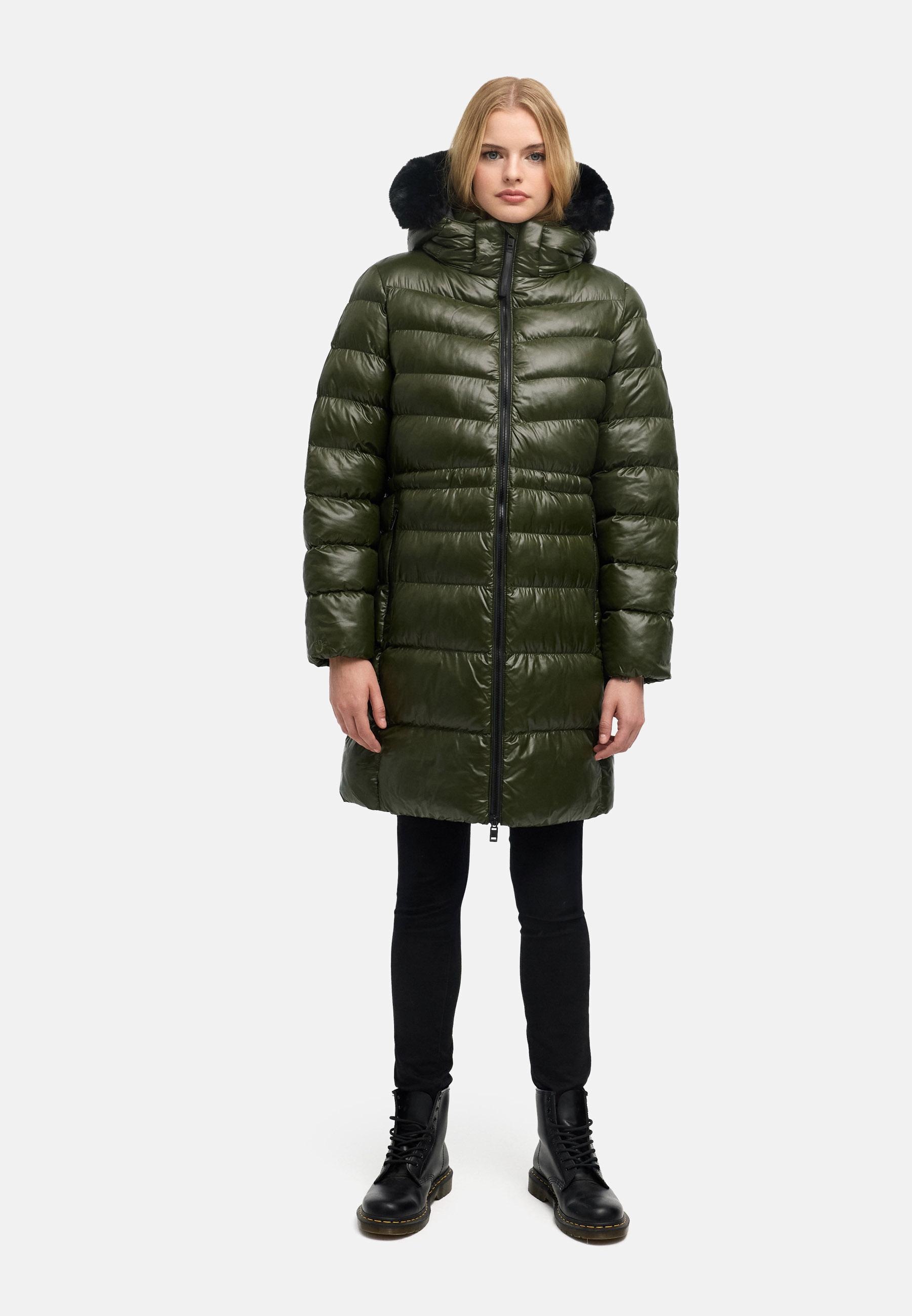 Navahoo Steppmantel »Lumeiaa 14« Warmer Damen Wintermantel mit Kunstfellbesatz