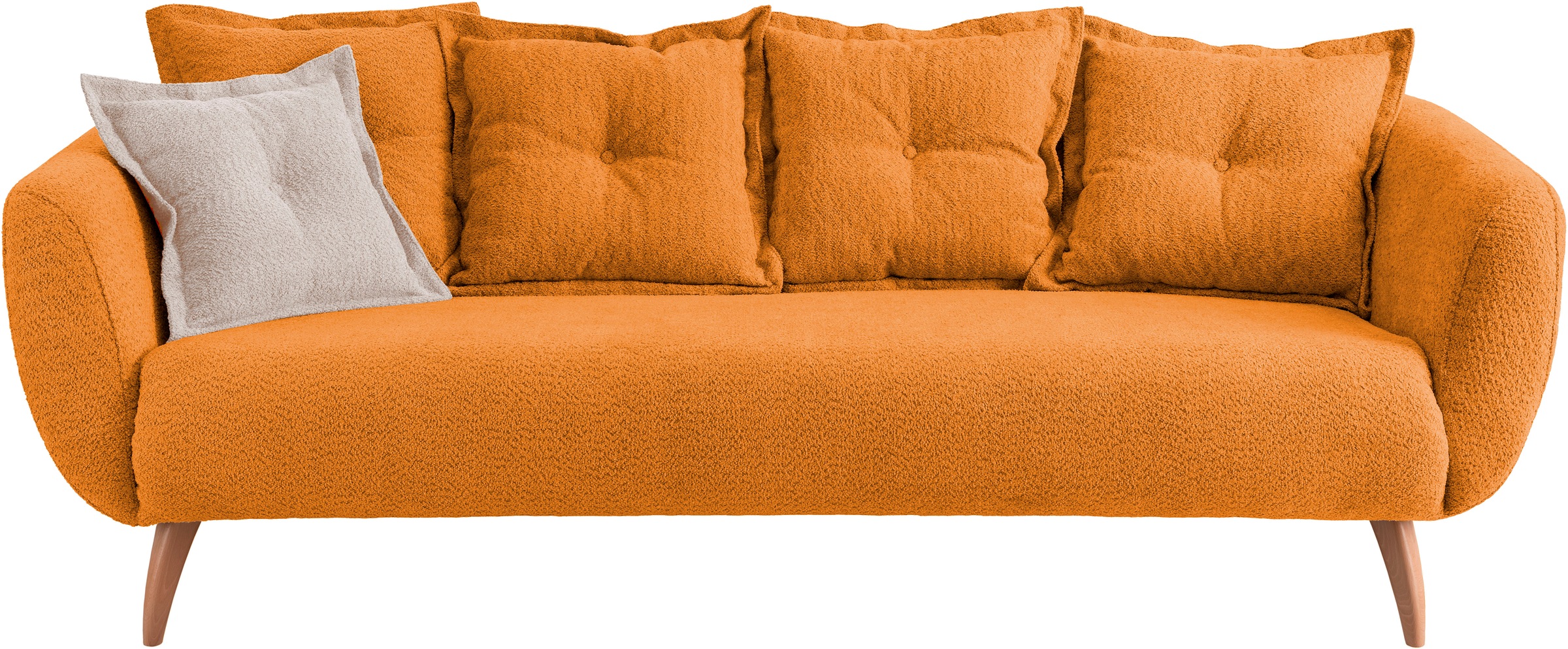 Home affaire 3-Sitzer »Baggio modern und romantisches Design, bequem«, Zierkissen inklusive