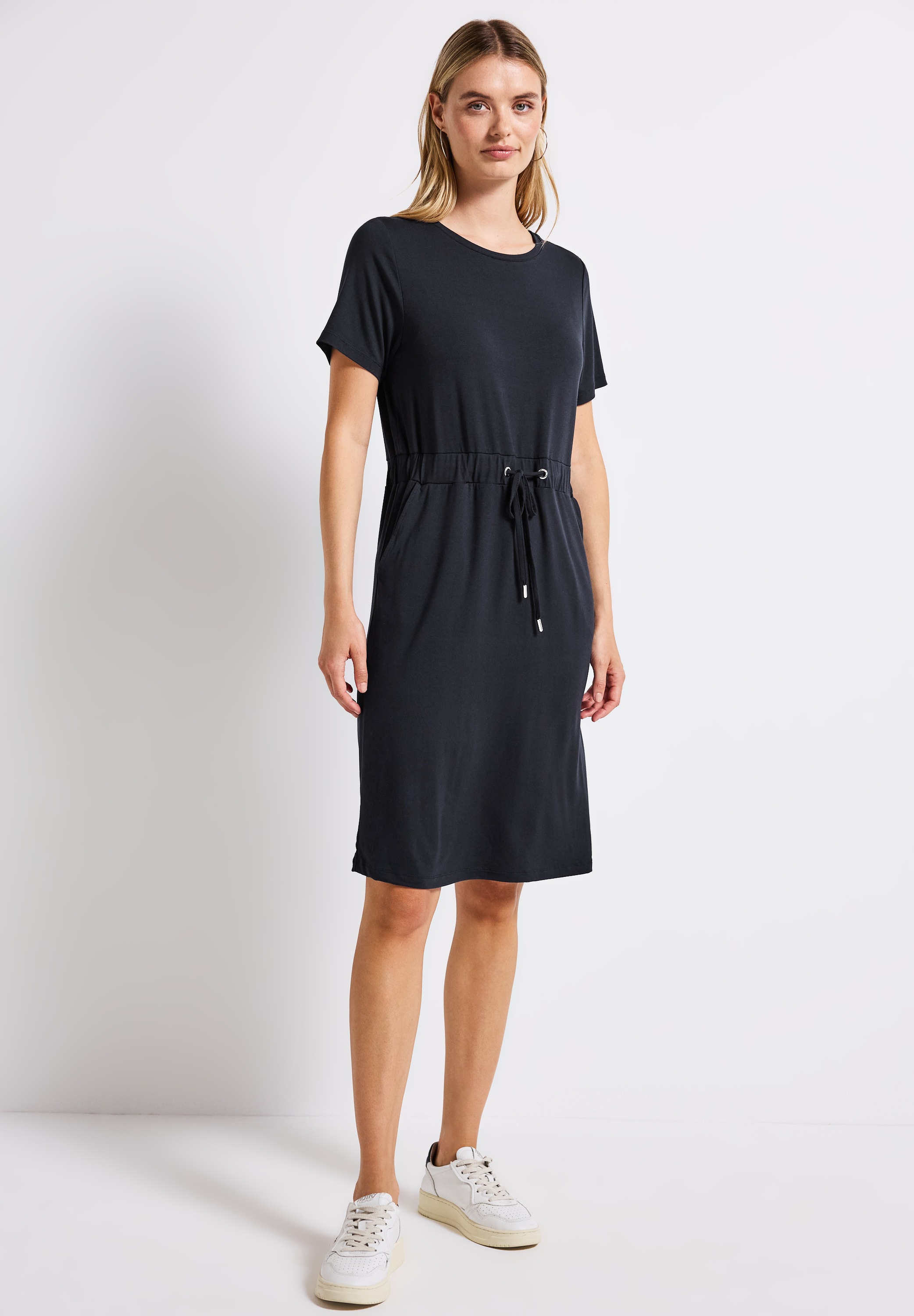 STREET ONE Jerseykleid Ohne Taschen mit Tunnelzug an der Taille günstig online kaufen