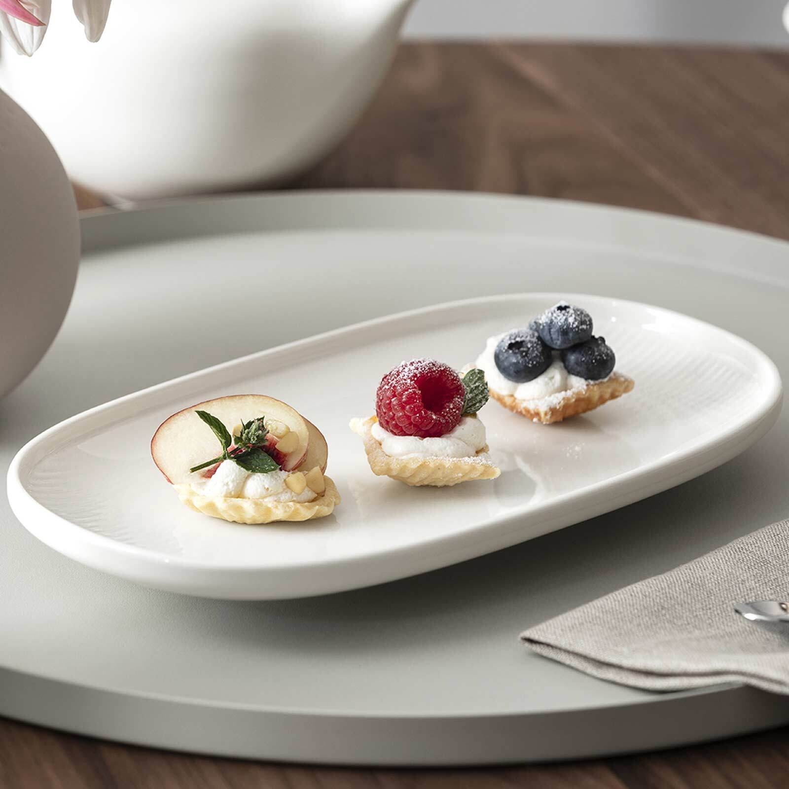 Servierplatte VILLEROY & BOCH "Universalplatte Afina 23 x 13 cm weiß", weiß, L:23,1cm, Porzellan, Servierplatten, Servierplatte 2