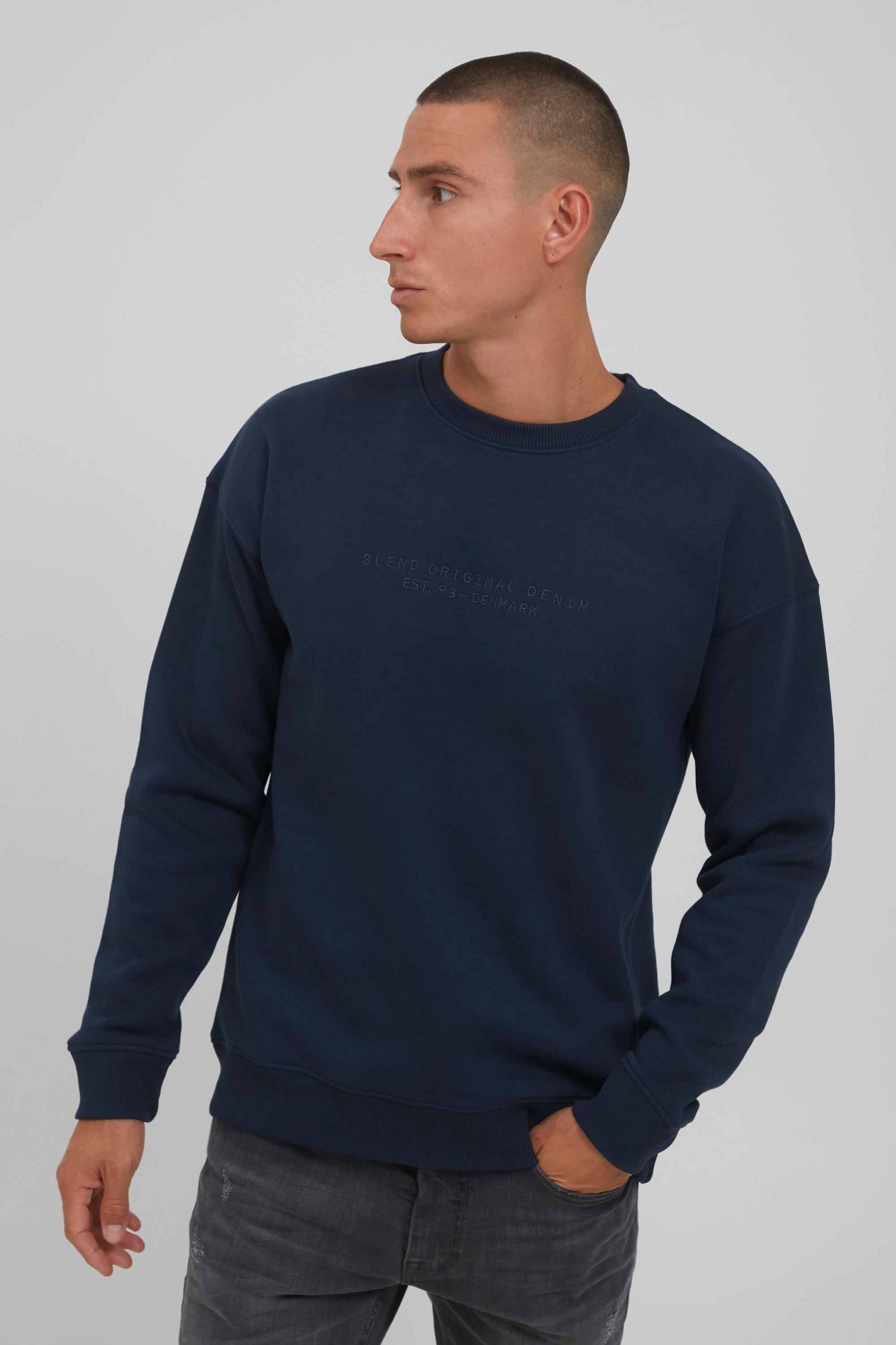 Blend Longpullover "BHJeffrey", Sweatshirt mit Rundhalsausschnitt günstig online kaufen