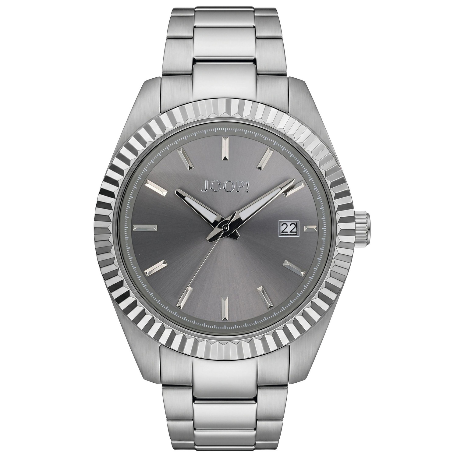 JOOP! Quarzuhr Armbanduhr, Herrenuhr, Edelstahlarmband, analog, Tag
