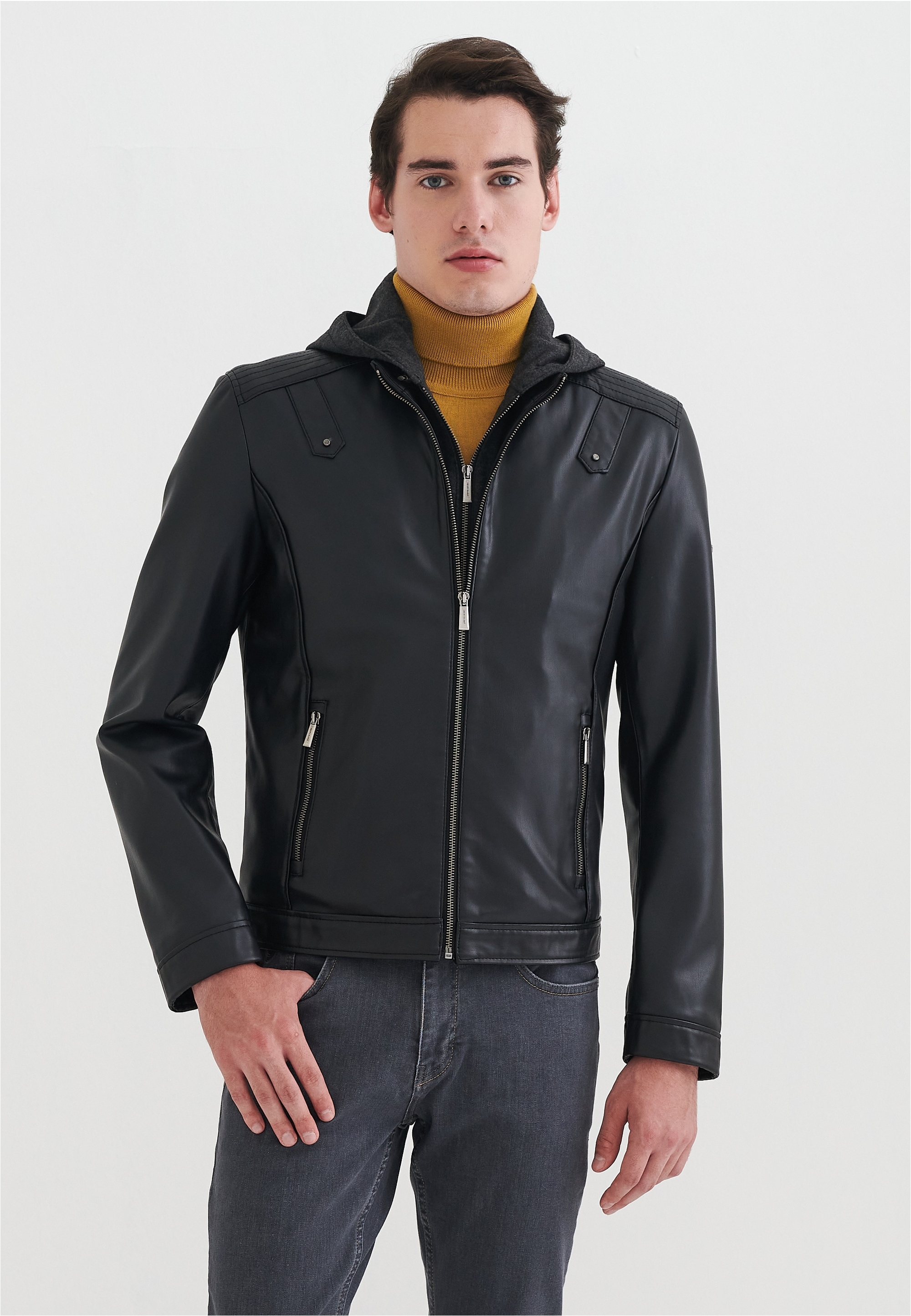 Pierre Cardin Outdoorjacke, aus Kunstleder günstig online kaufen