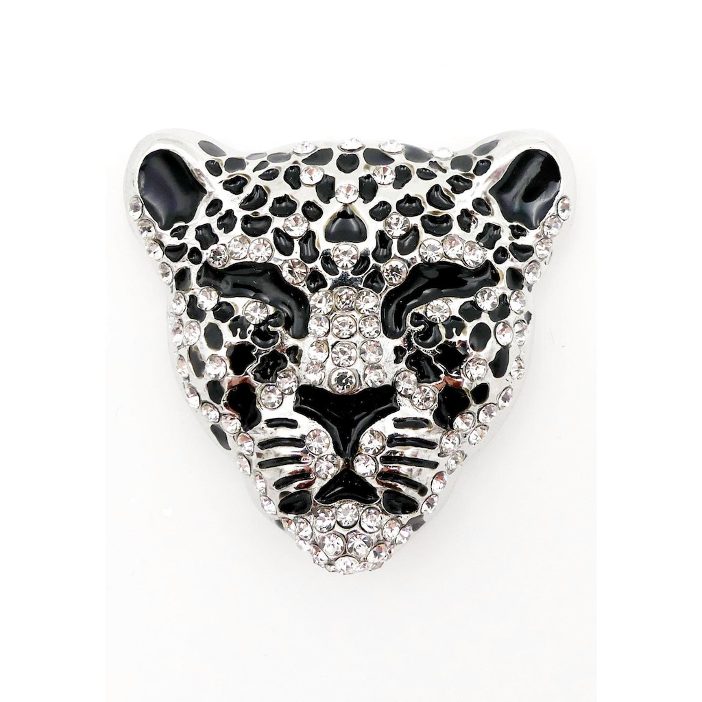 Firetti Brosche »Schmuck Geschenk Ansteckschmuck Leopard«