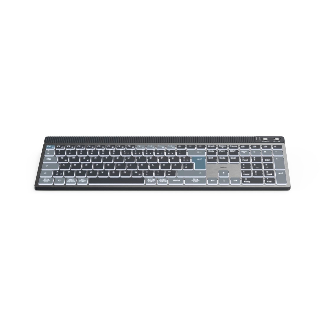Hama Tastatur »Tastatur WK-750 (kabellos, beleuchtet, QUERTZ, Multi-Device)«