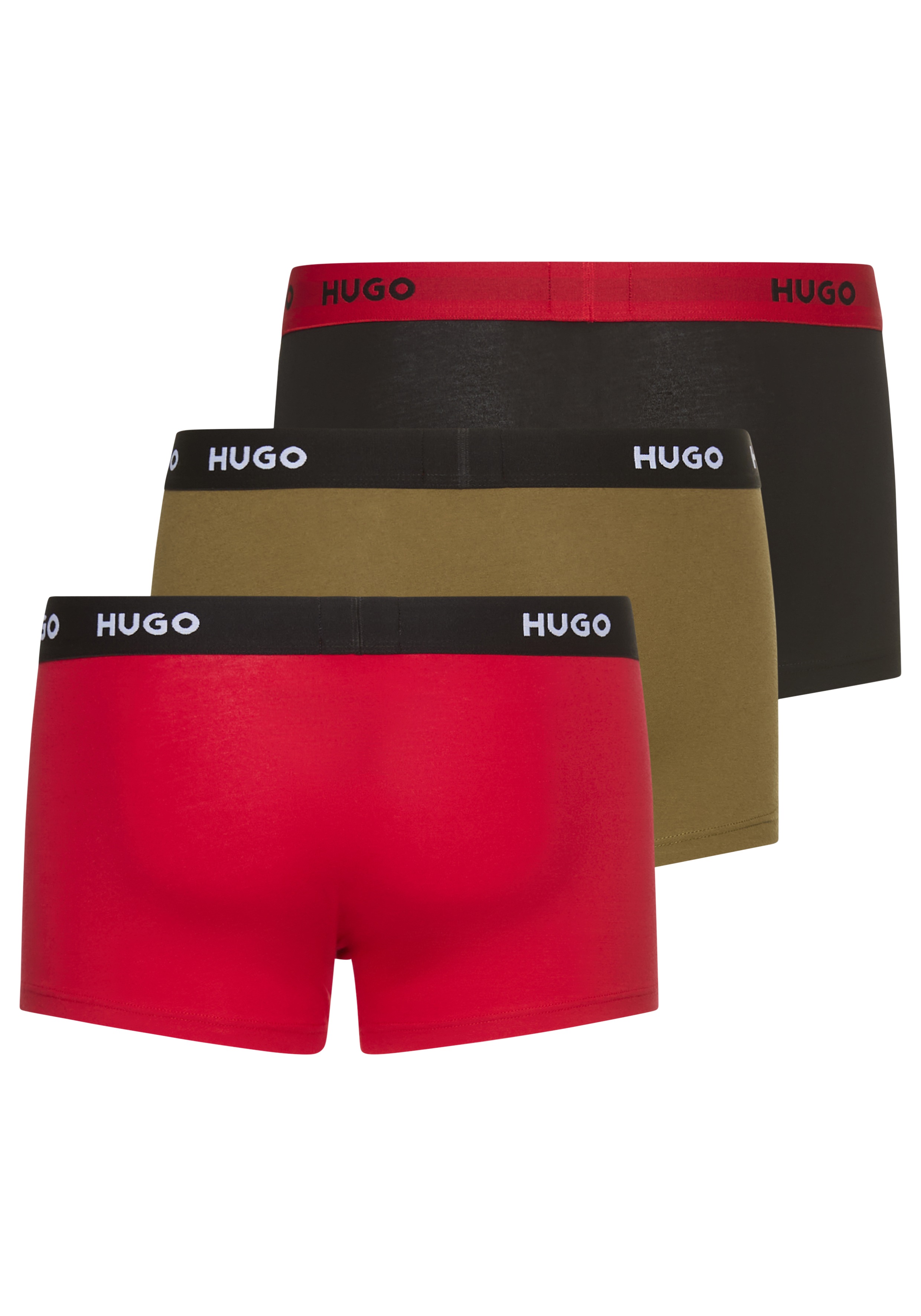 Thumbnail - HUGO Underwear Trunk "TRUNK TRIPLET PACK" Packung, 3 Stk. mit Logoschriftzug auf dem Bund