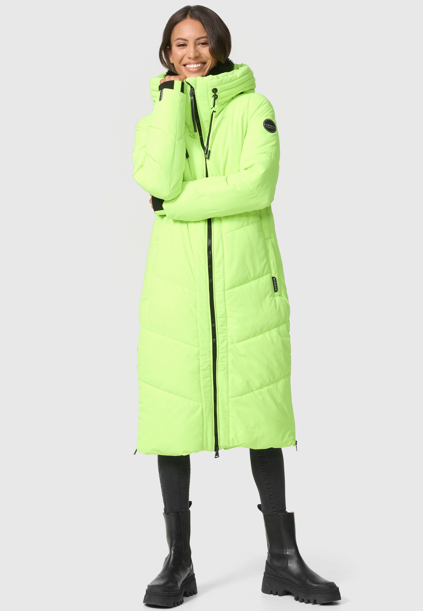 Marikoo Winterjacke "Nadaree XVI", Stepp Mantel mit großer Kapuze günstig online kaufen