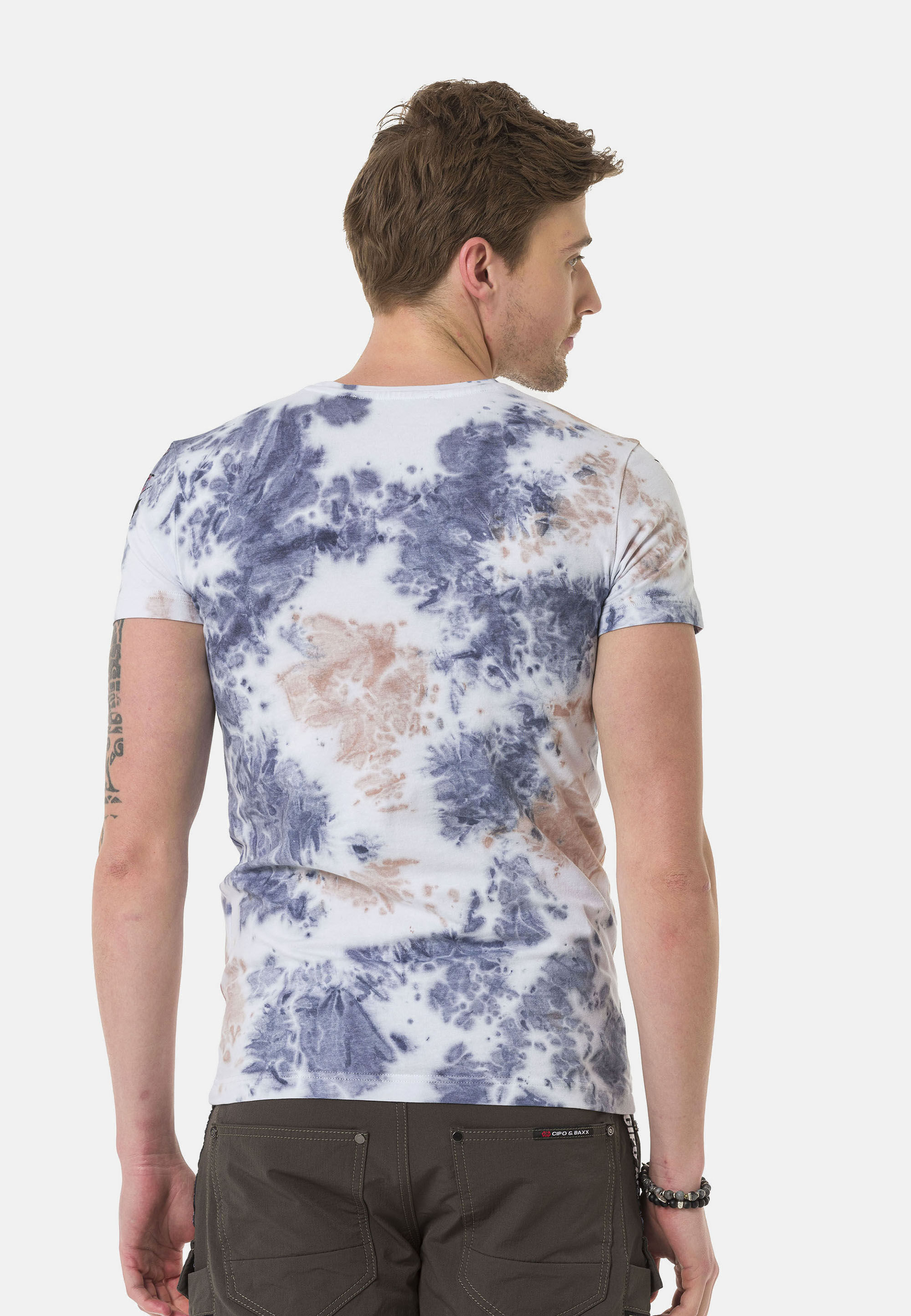 Thumbnail - Cipo & Baxx T-Shirt "T-Shirt" im Batik-Look mit Print