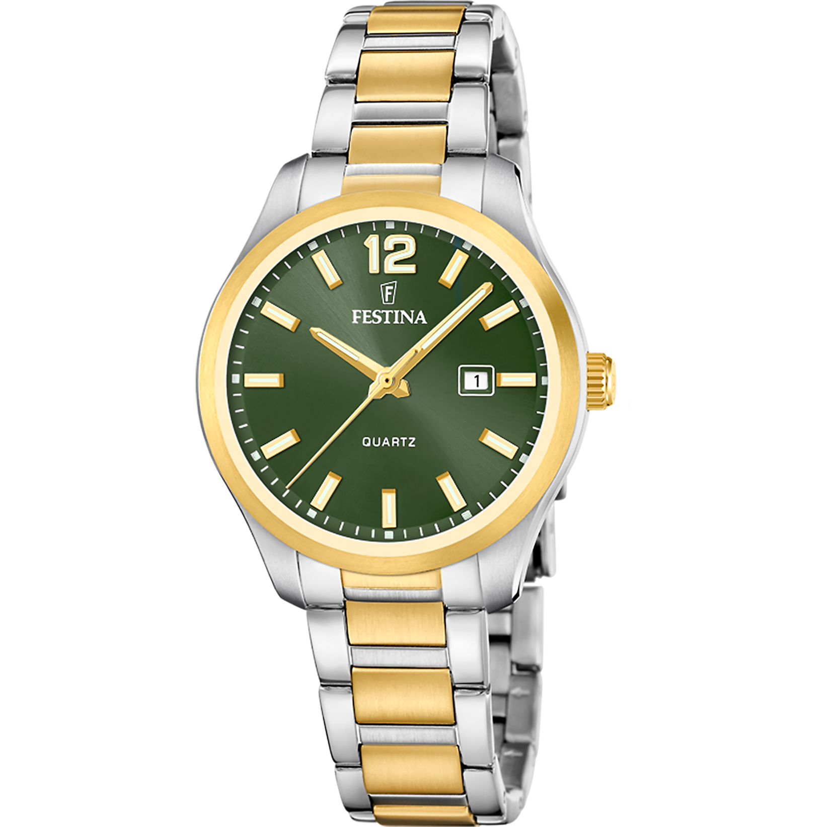 Festina Quarzuhr »Classic Steel« Armbanduhr, Damenuhr, Edelstahlarmband, analog, Tag