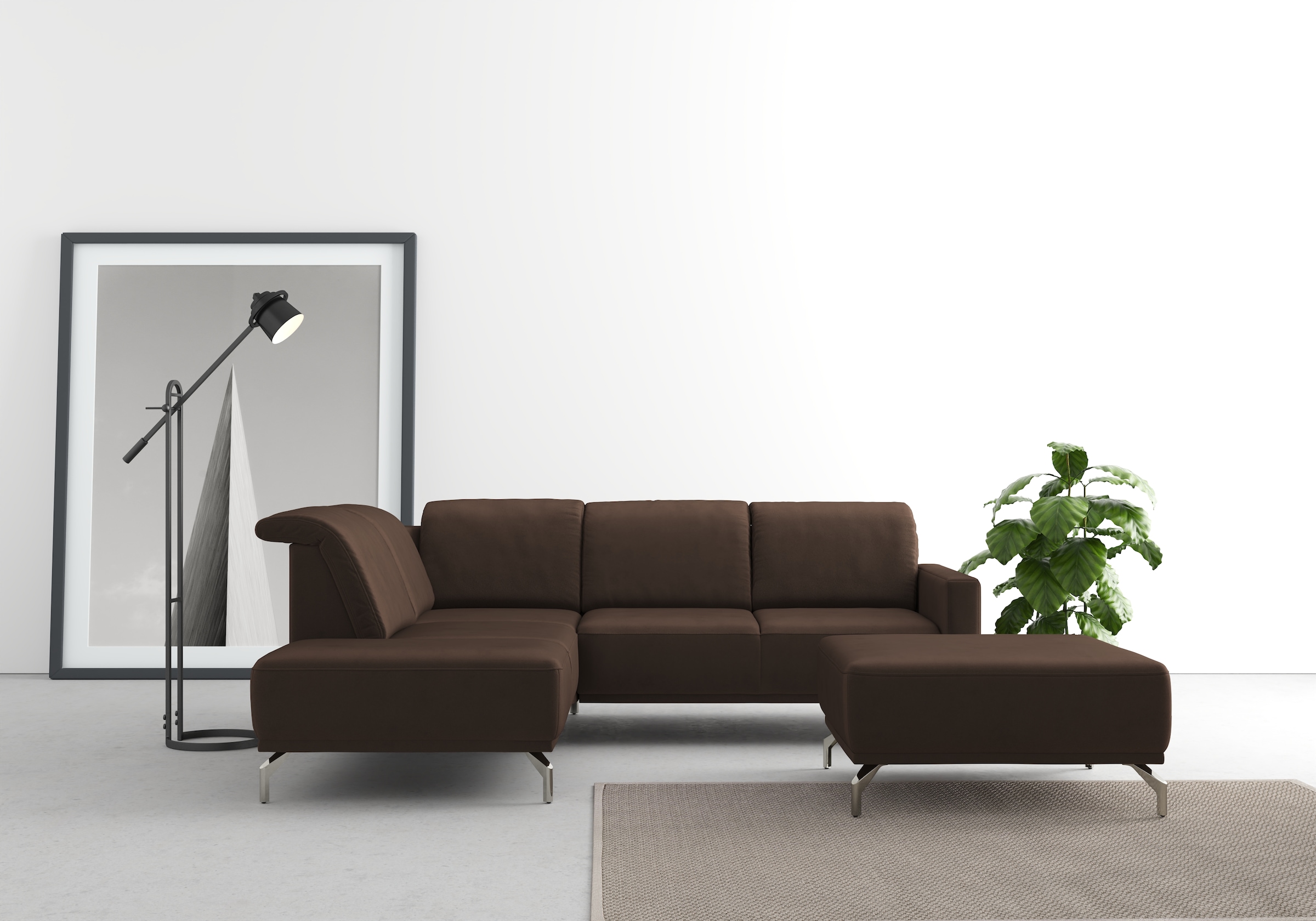 sit&more Ecksofa "Bailando L-Form", wahlweise mit Kopfteilverstellung und V günstig online kaufen
