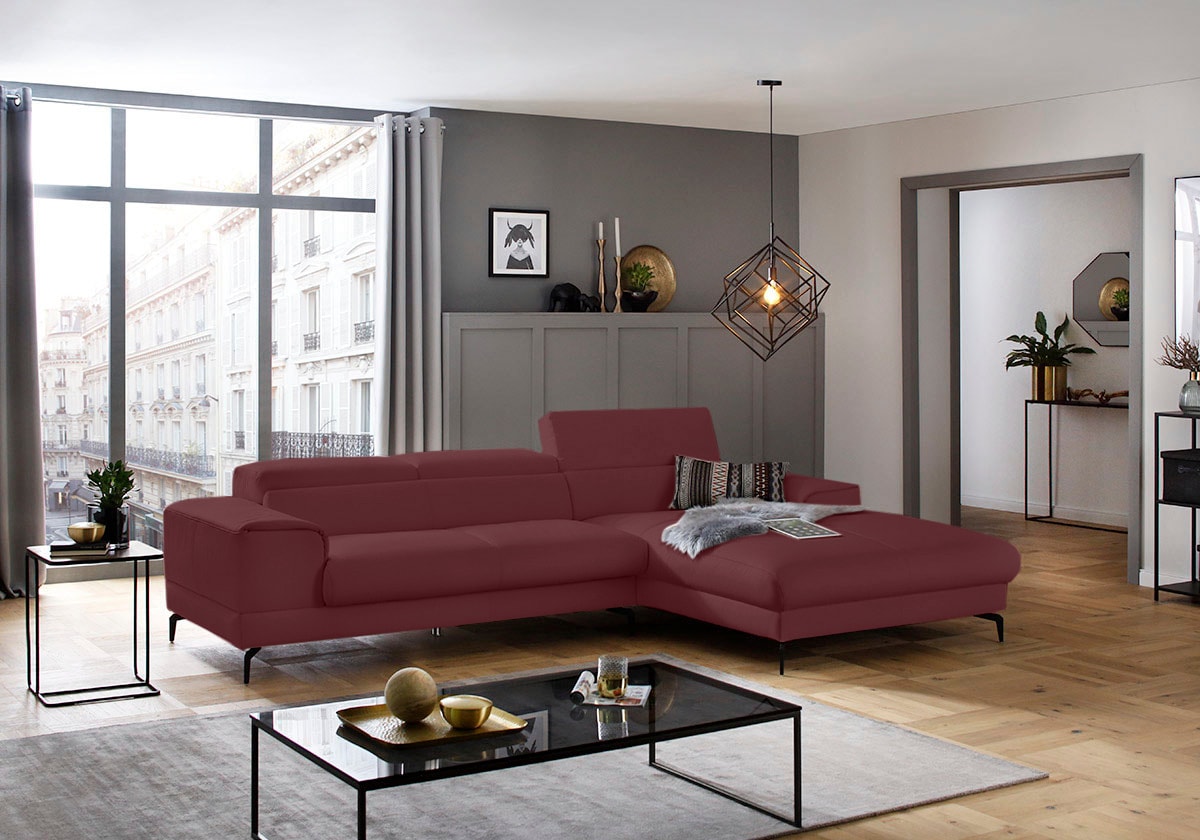 W.SCHILLIG Ecksofa "piedroo, Designsofa mit tollem Sitzkomfort, L-Form", Ko günstig online kaufen