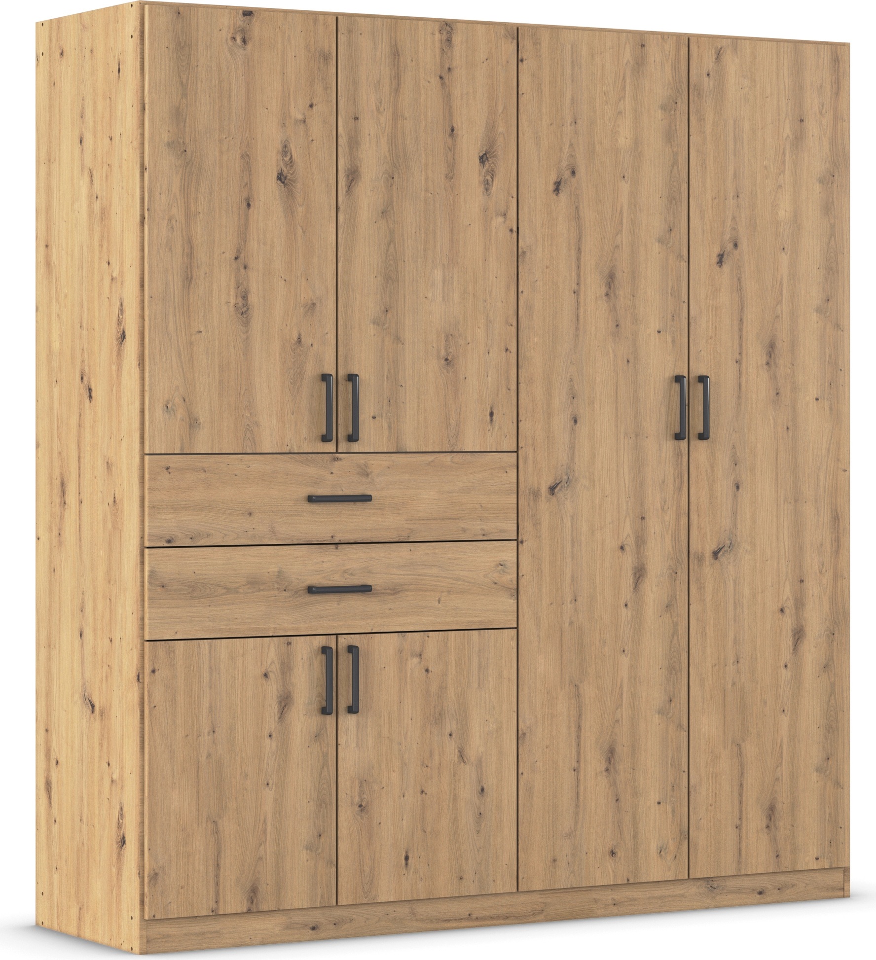 rauch Drehtürenschrank »Kleiderschrank Schrank Garderobe MAIKA mit Dekor-Front«, 2 Schubladen, in verschiedenen Breiten, Höhen, Farben, MADE IN GERMANY